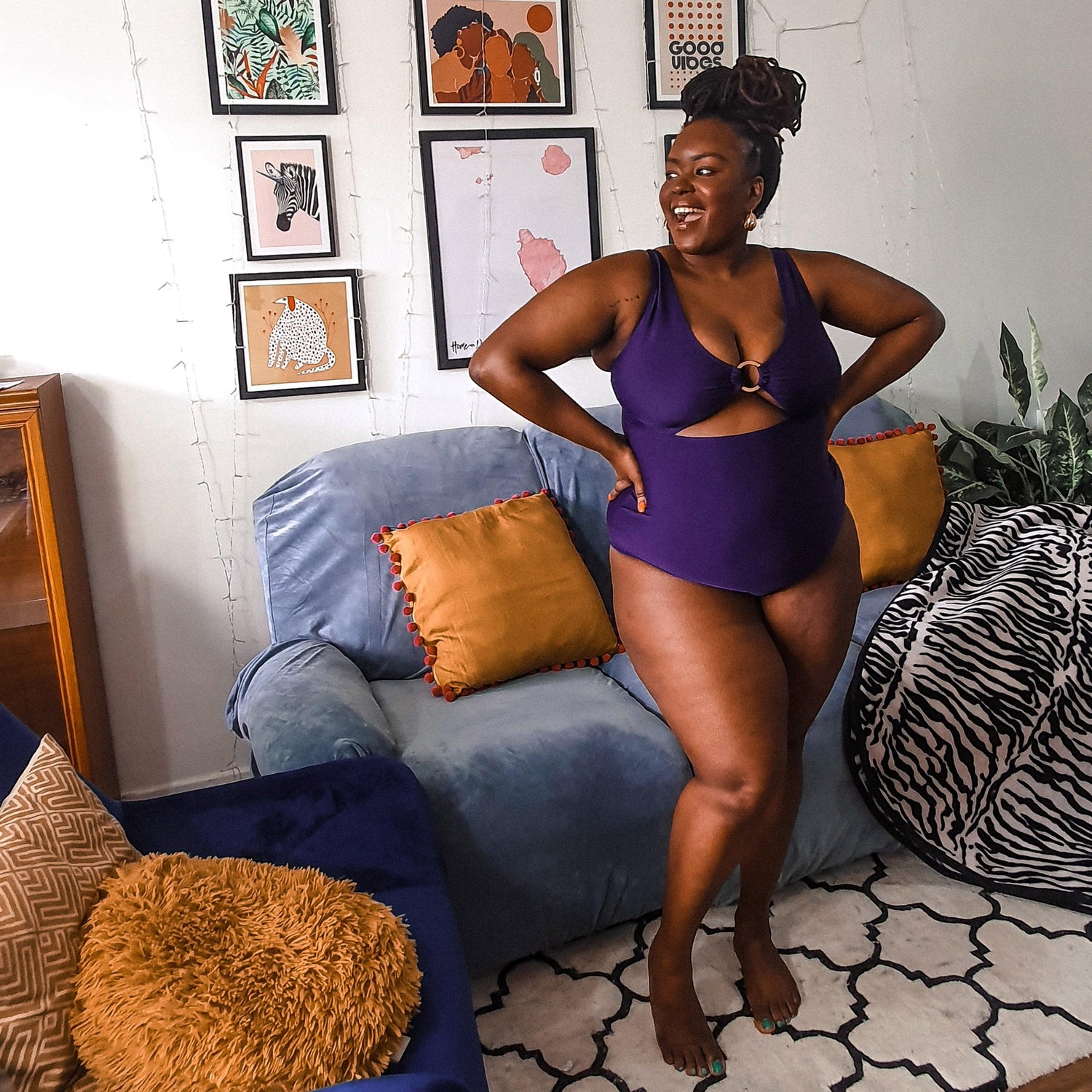 Wax on, Wax off Swimsuit - Purple - Snag