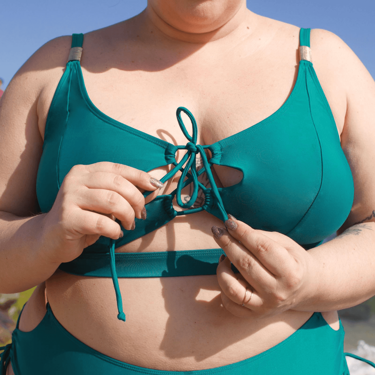What Babe? Bikini Top - Teal - Snag