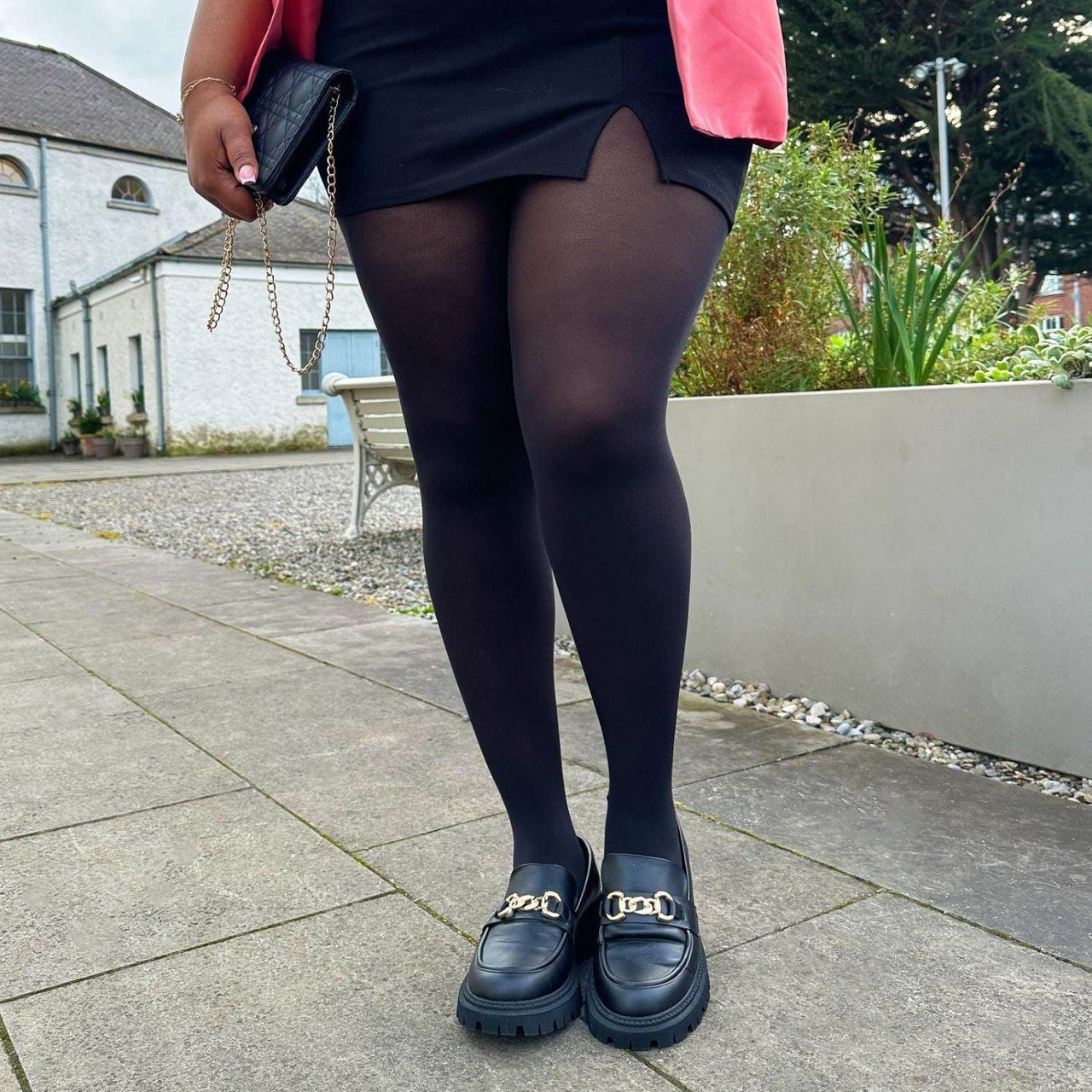PM50Denier Capri Tights with Lace