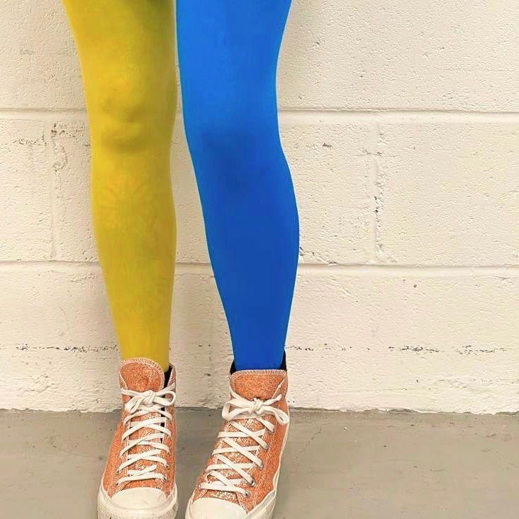 Yellow & Blue Dual Coloured Tights
