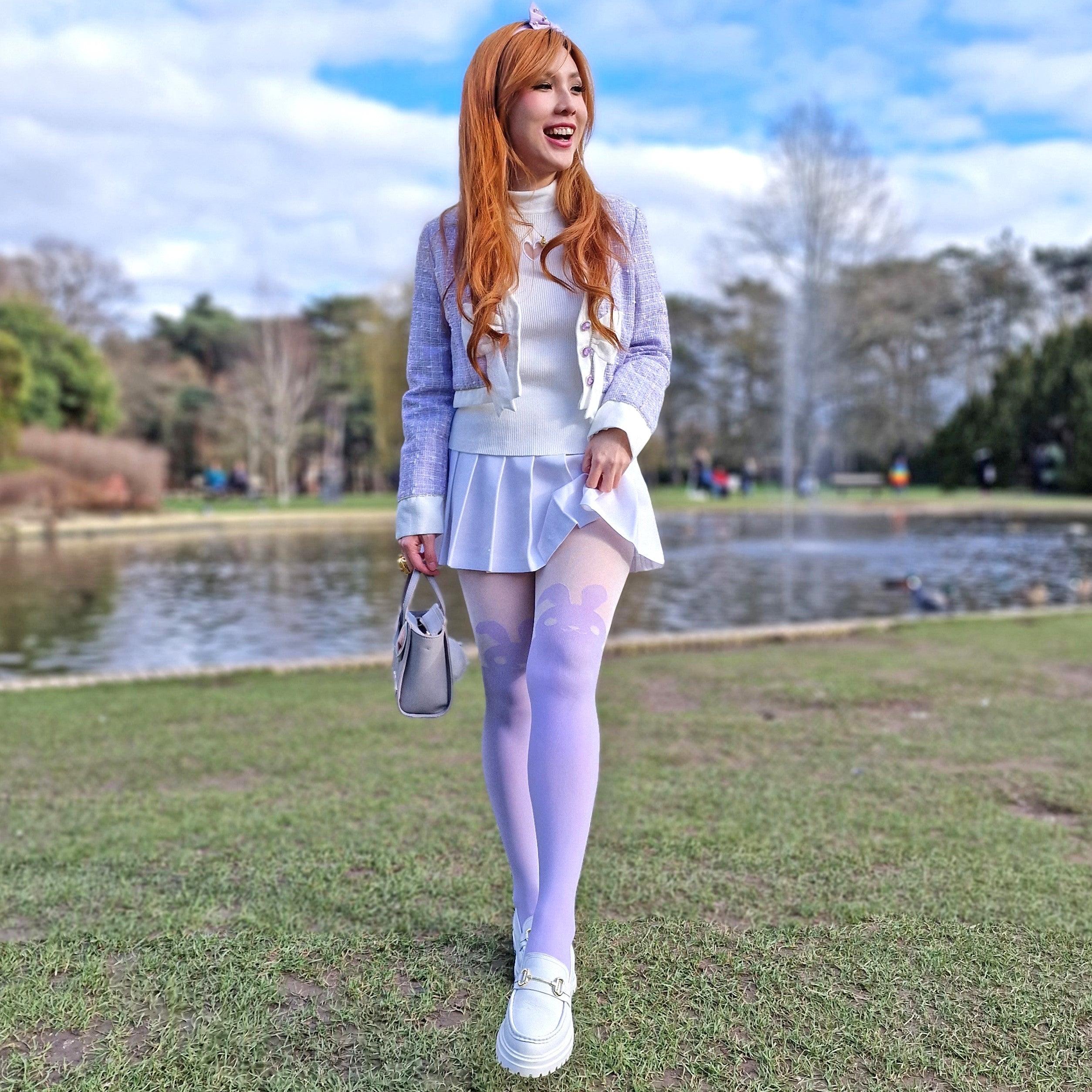 80 Denier Bunny Lilac Coloured Tights | Snag