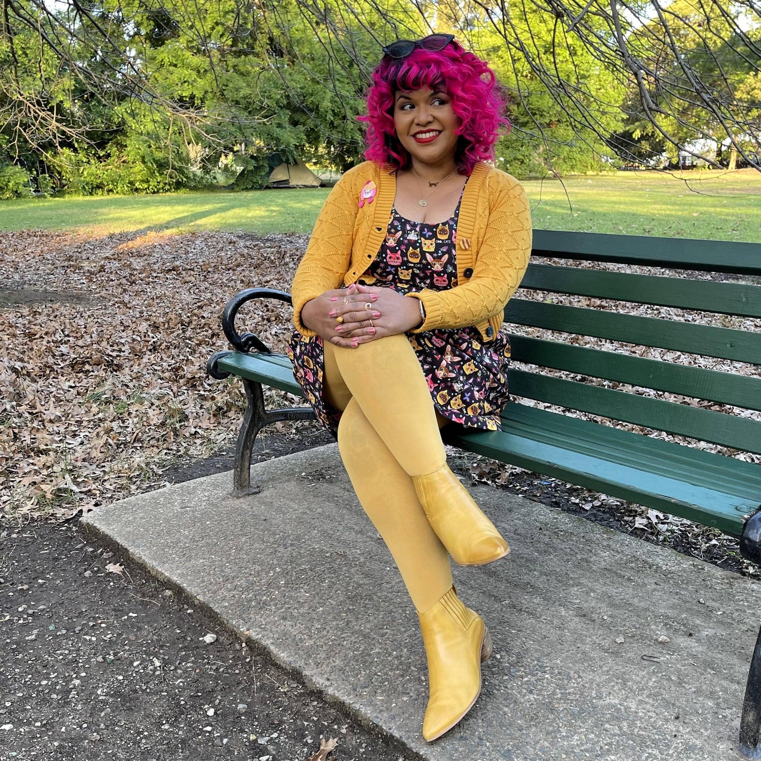 Tights Mustard Yellow Dress Fall Mustard Yellow Leggings Outfit On