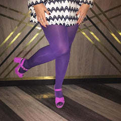 80 Denier Tights - Suffragette Purple - Snag