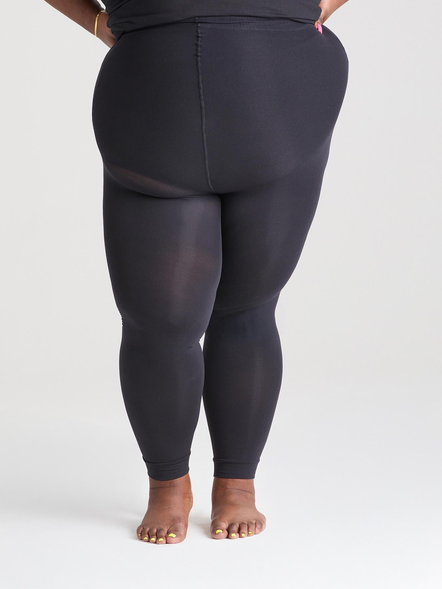 80 Denier Footless Tights Black Snag