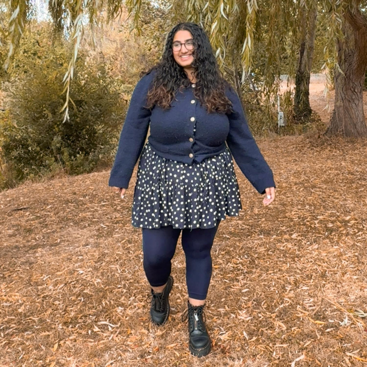 80 Denier Footless Tights - Navy