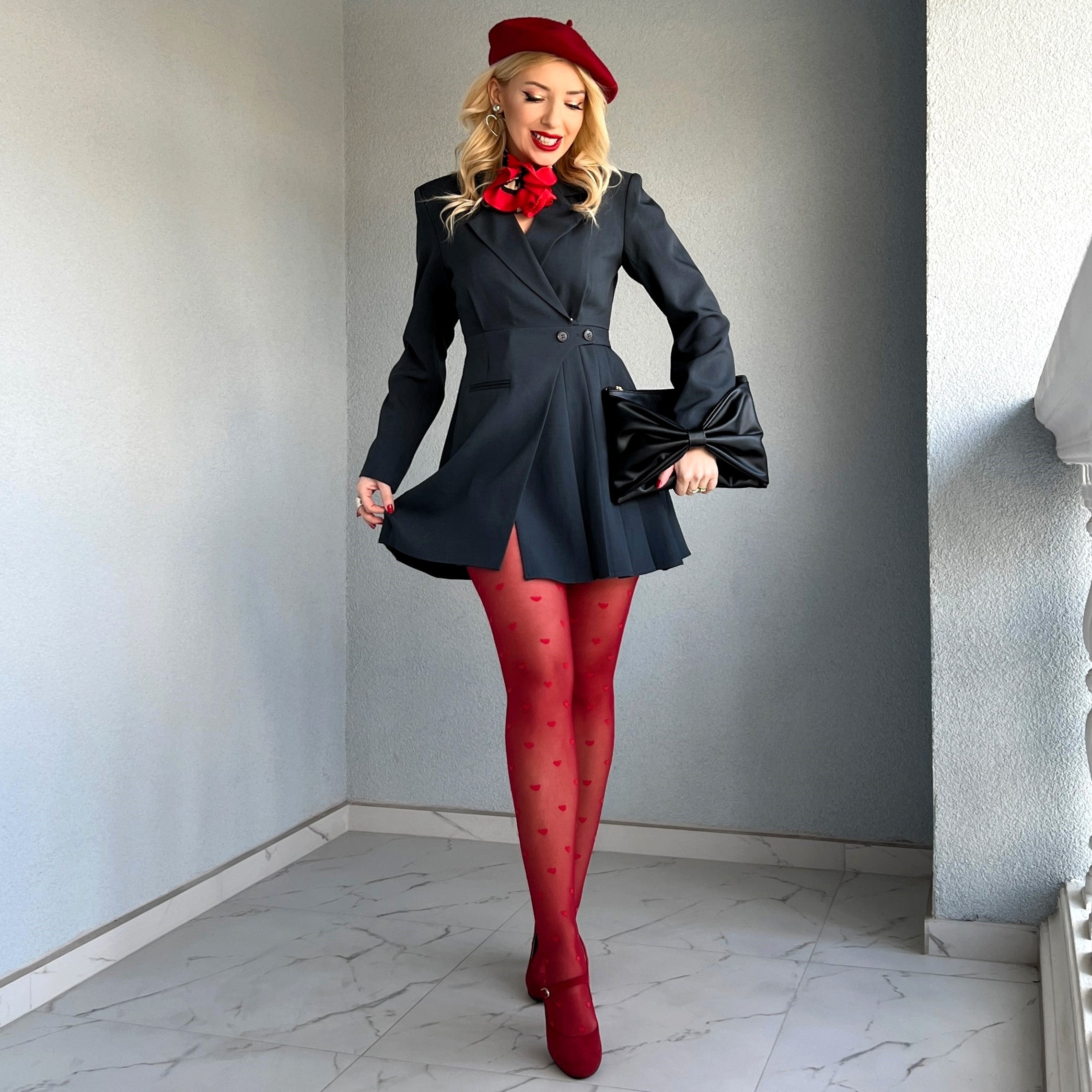 Lillster Red Heart Tights