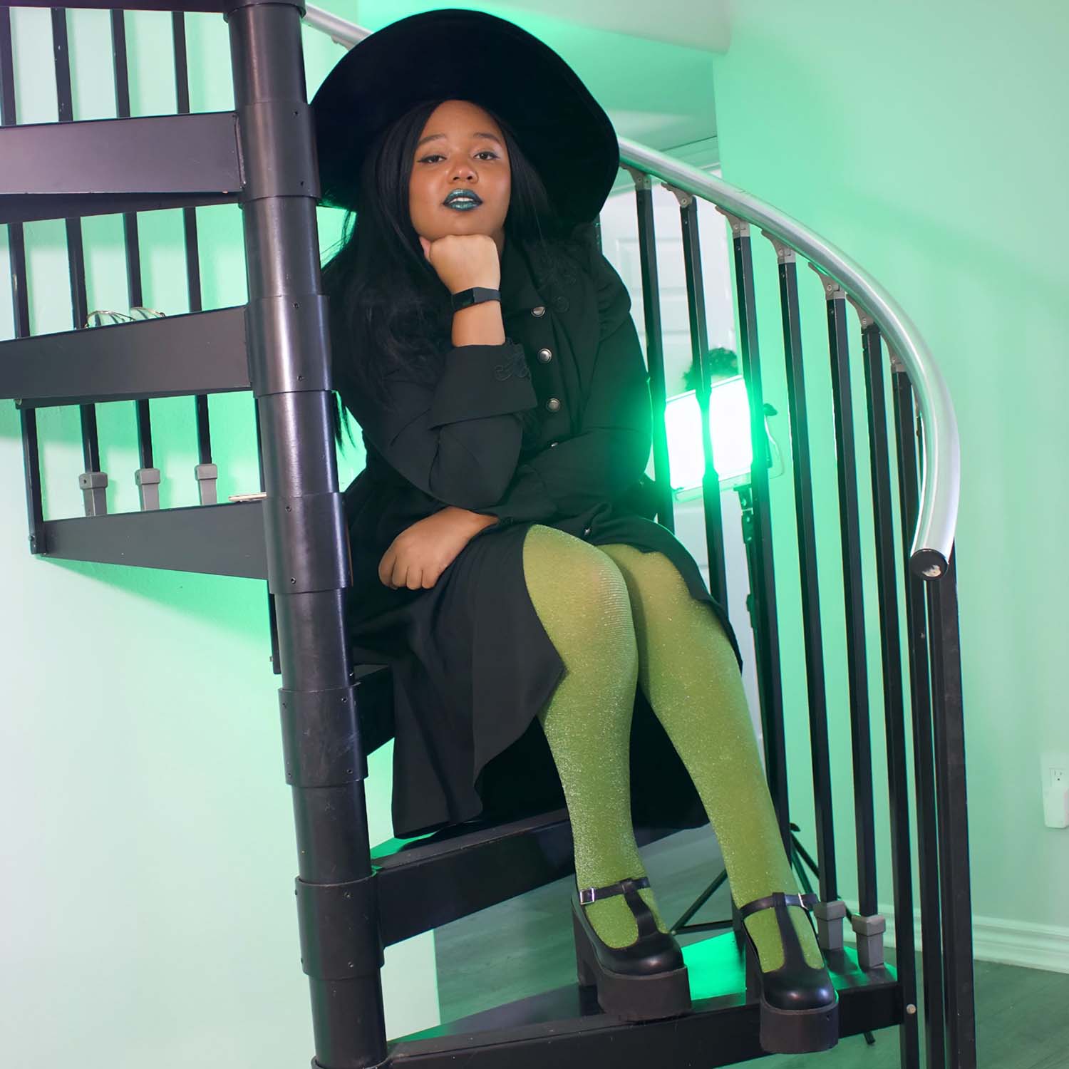 Sheer Lux Sparkle Tights Peas