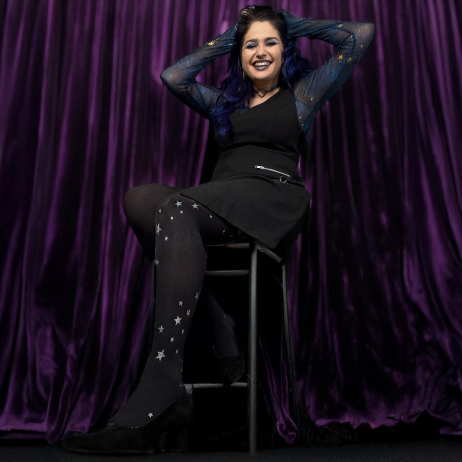 80 Denier Opaque Tights - Star Leg Wrap