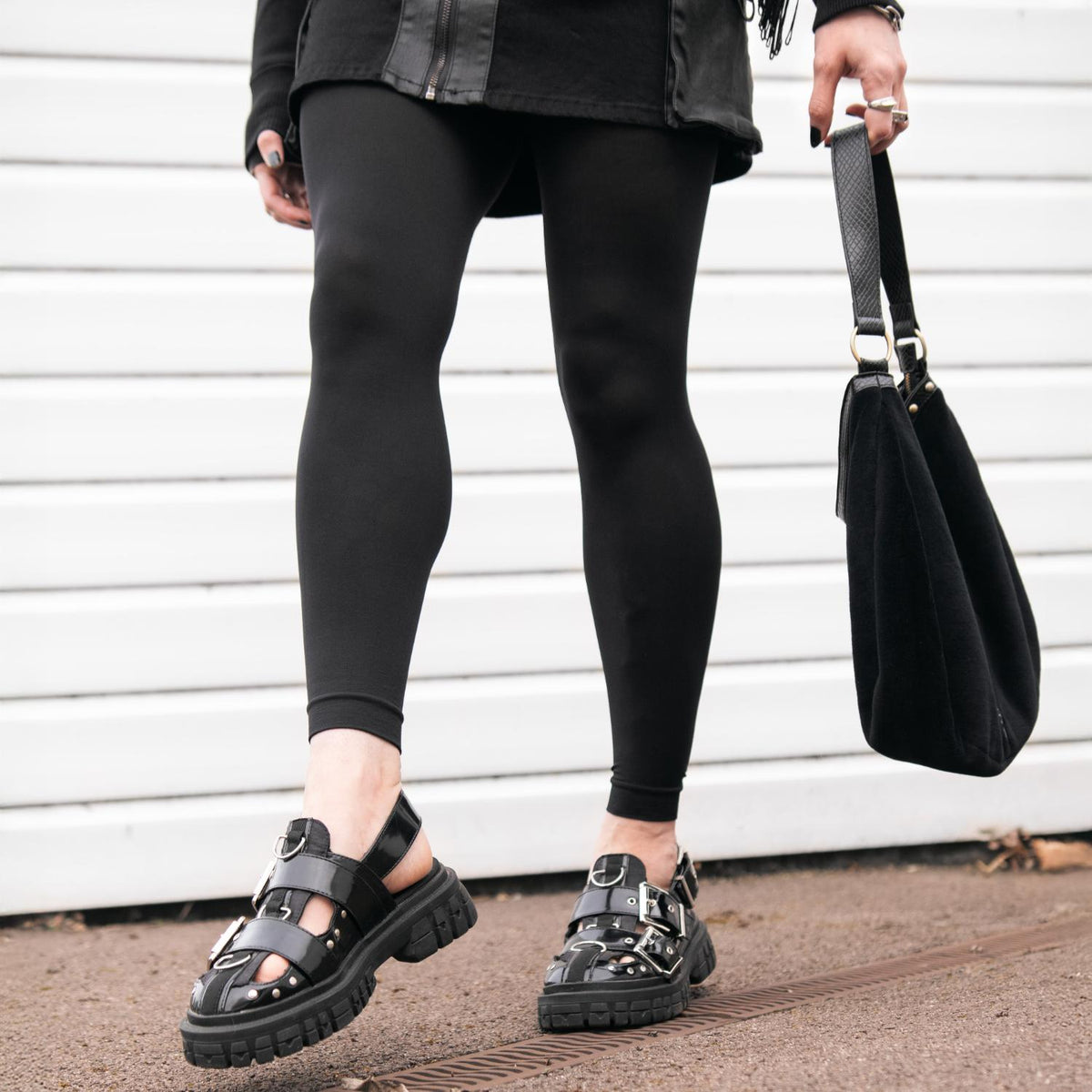 80 Denier Footless Tights - Black