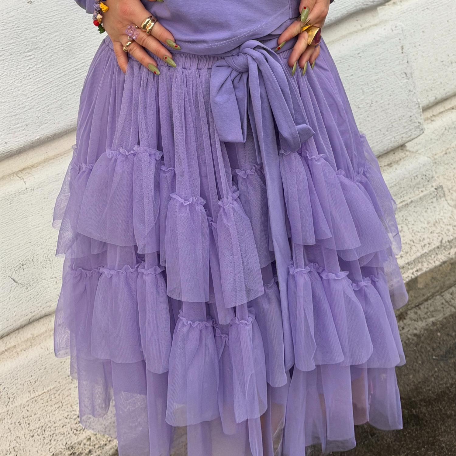 Mesh Skirt - Lavender Fields