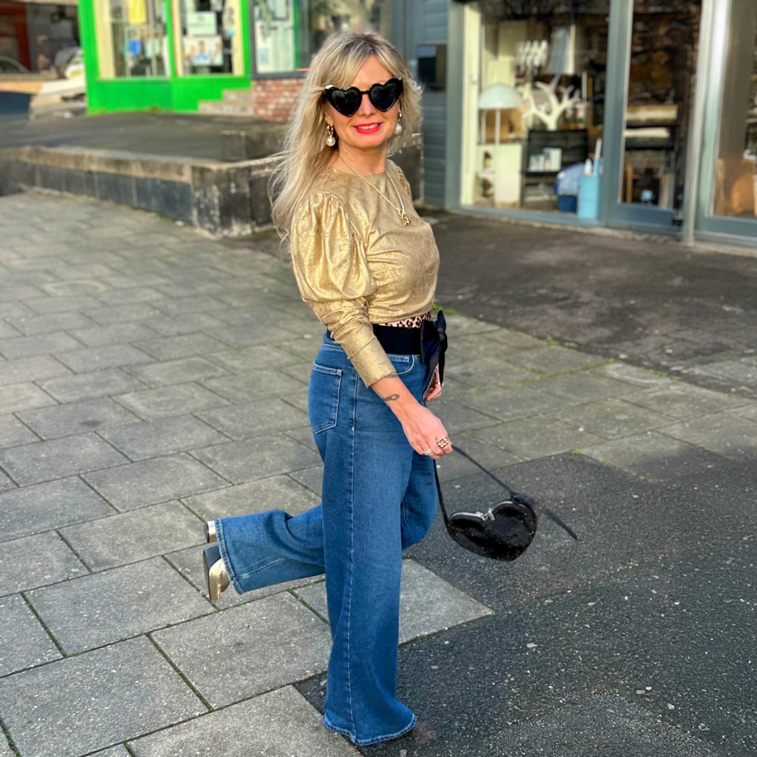 Organic Wide Leg Jeans - Atlantic