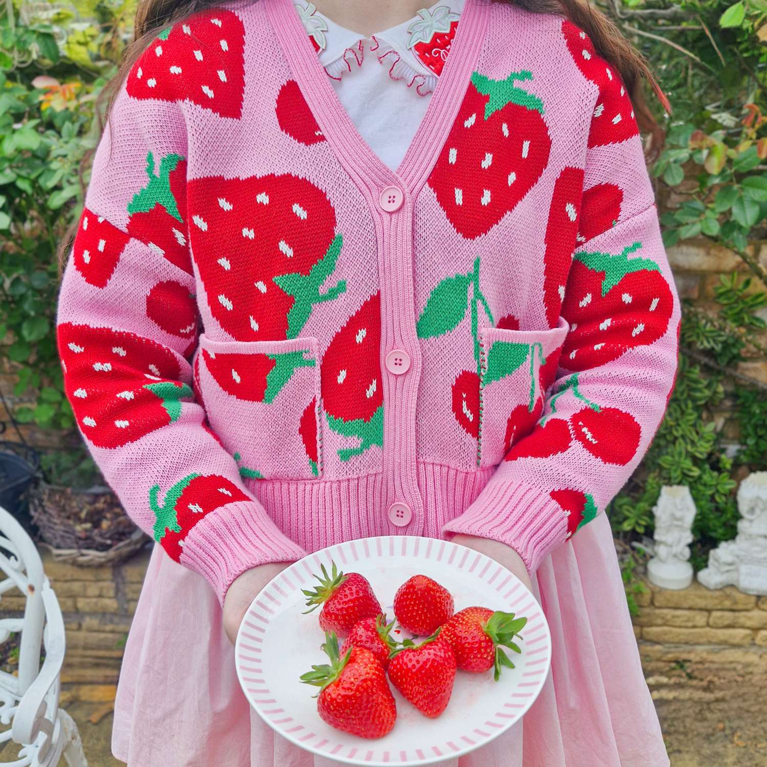 Cotton Rich Cardigan - Strawberry
