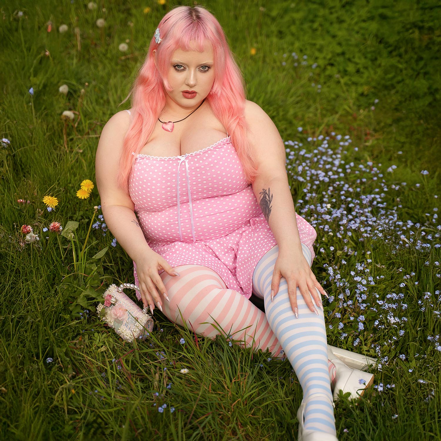 80 Denier Duo Tights - Blush Breeze