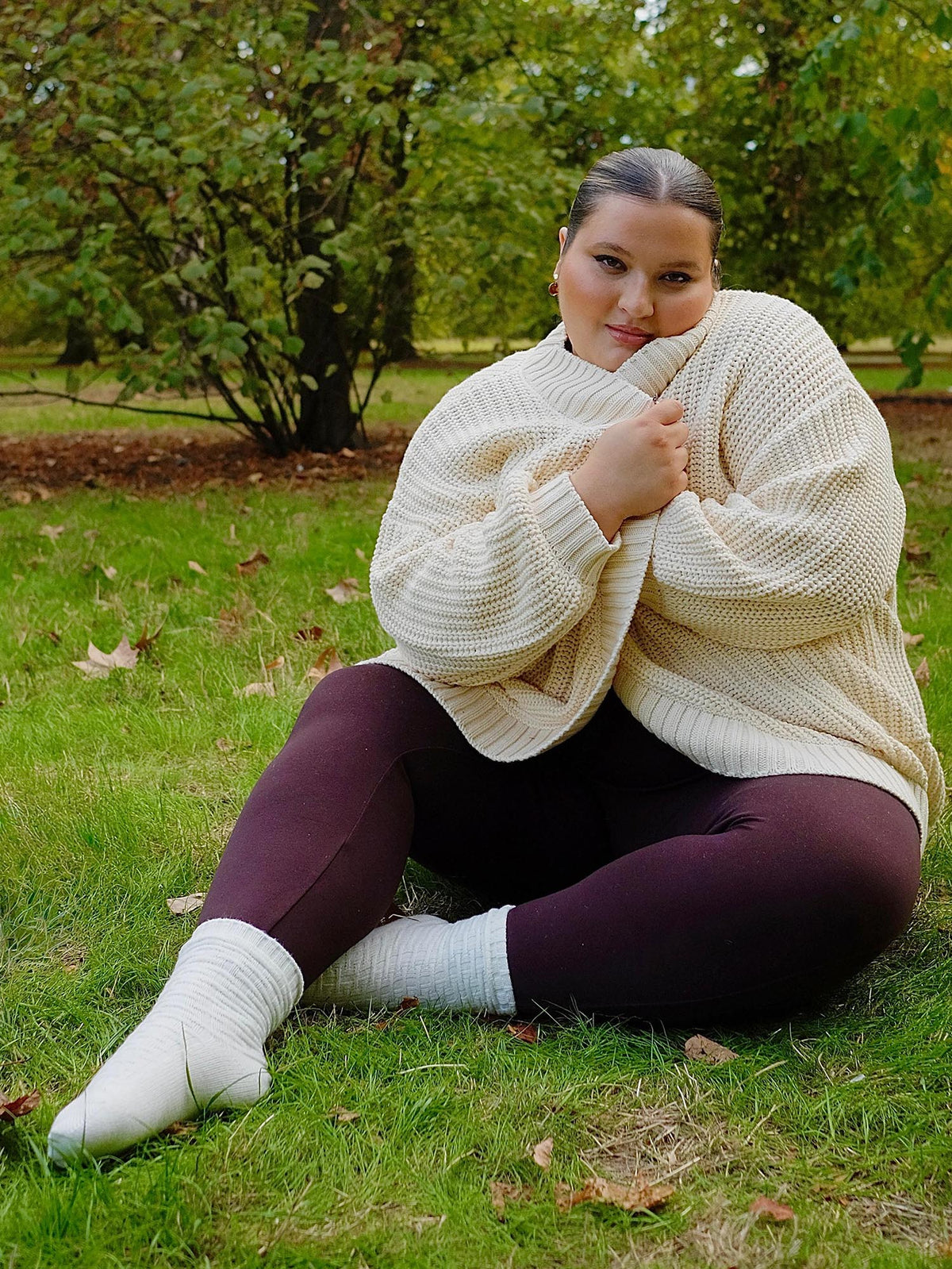 Chunky Knit Cotton Cardigan - Cream