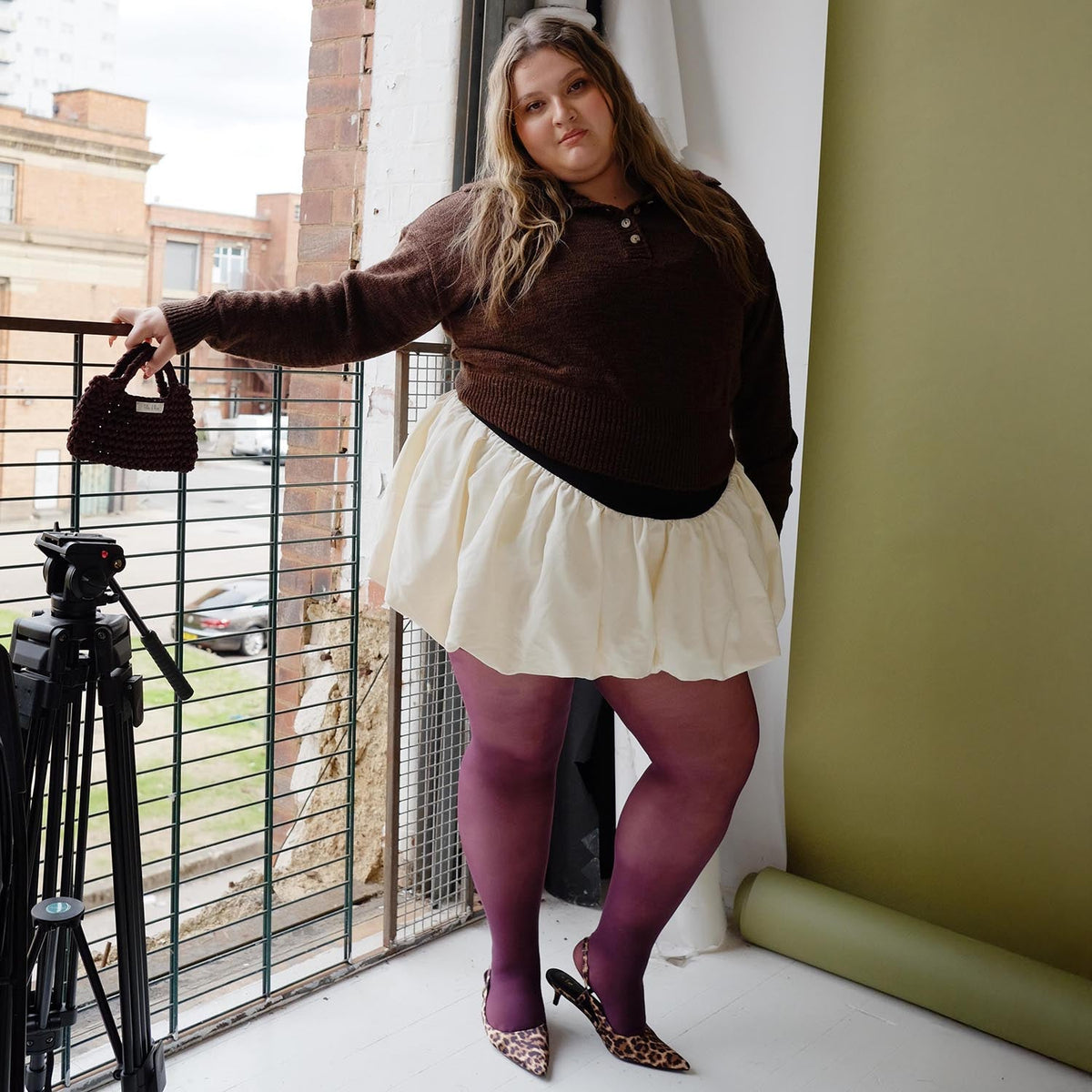 30 Denier Sheer Tights - Plum