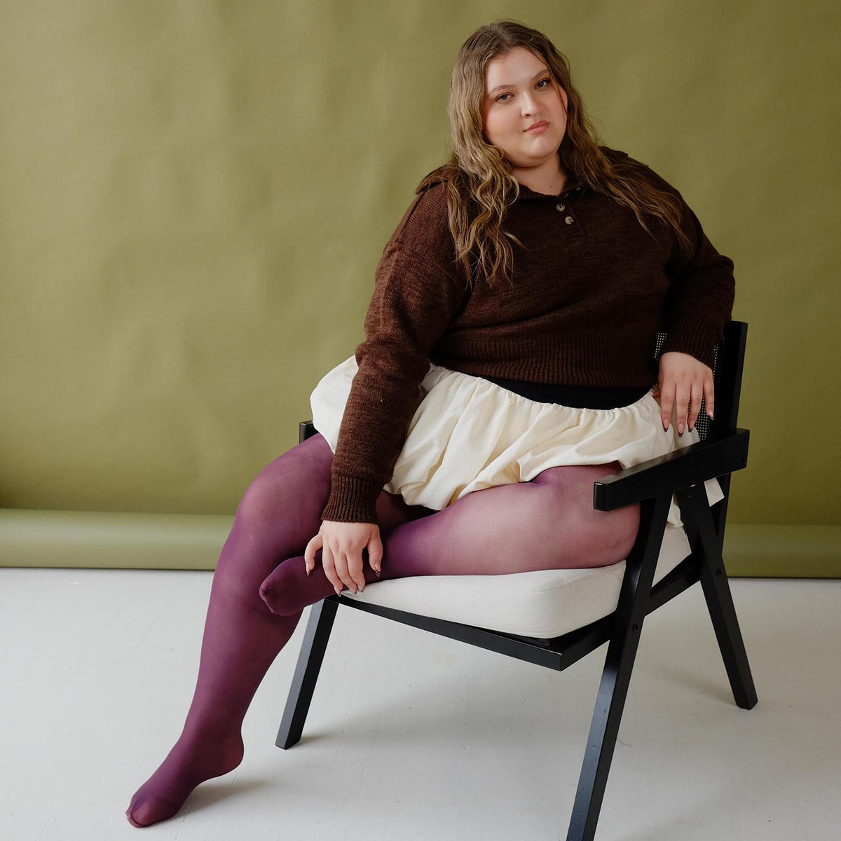 30 Denier Sheer Tights - Plum
