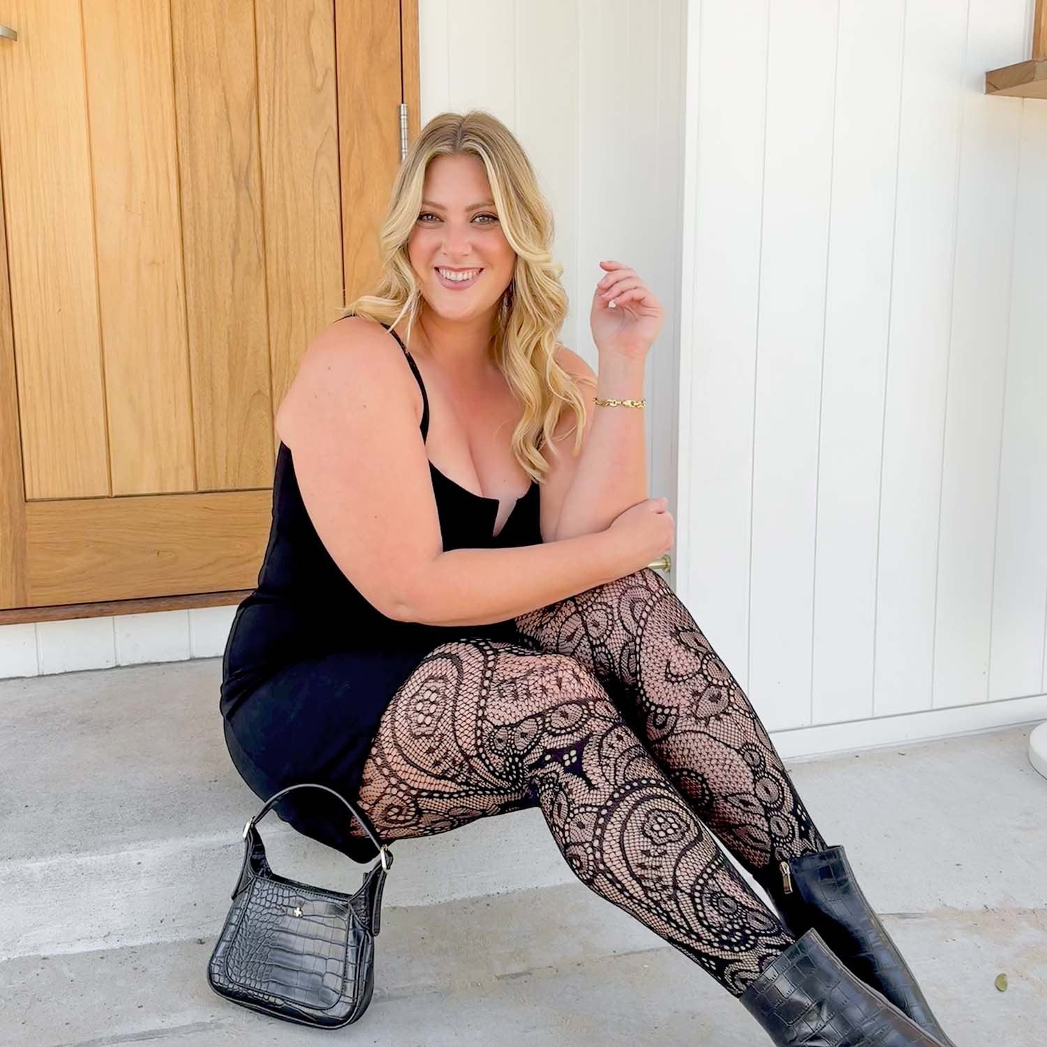 Fishnets - Botanic - Black