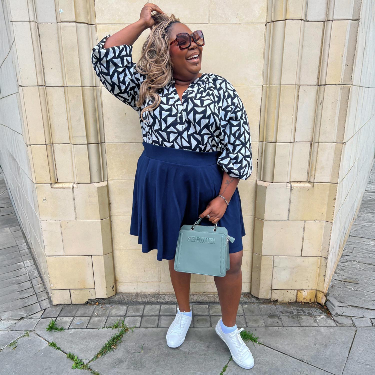 Mini-Flare Skirt - Navy