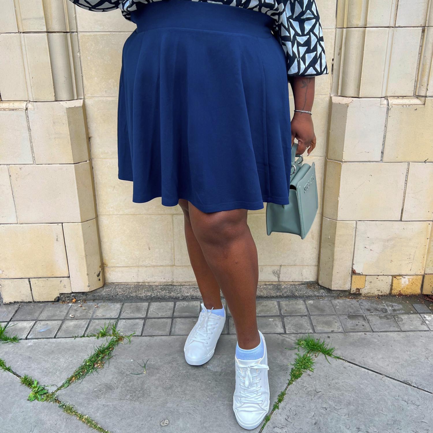 Mini-Flare Skirt - Navy