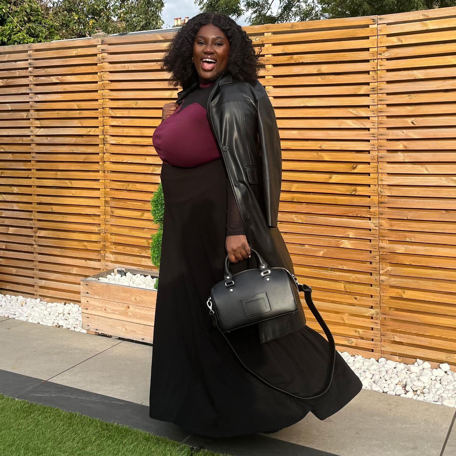 Black Jersey Maxi Skirt | Long A-Line Skirt with Pockets – Snag