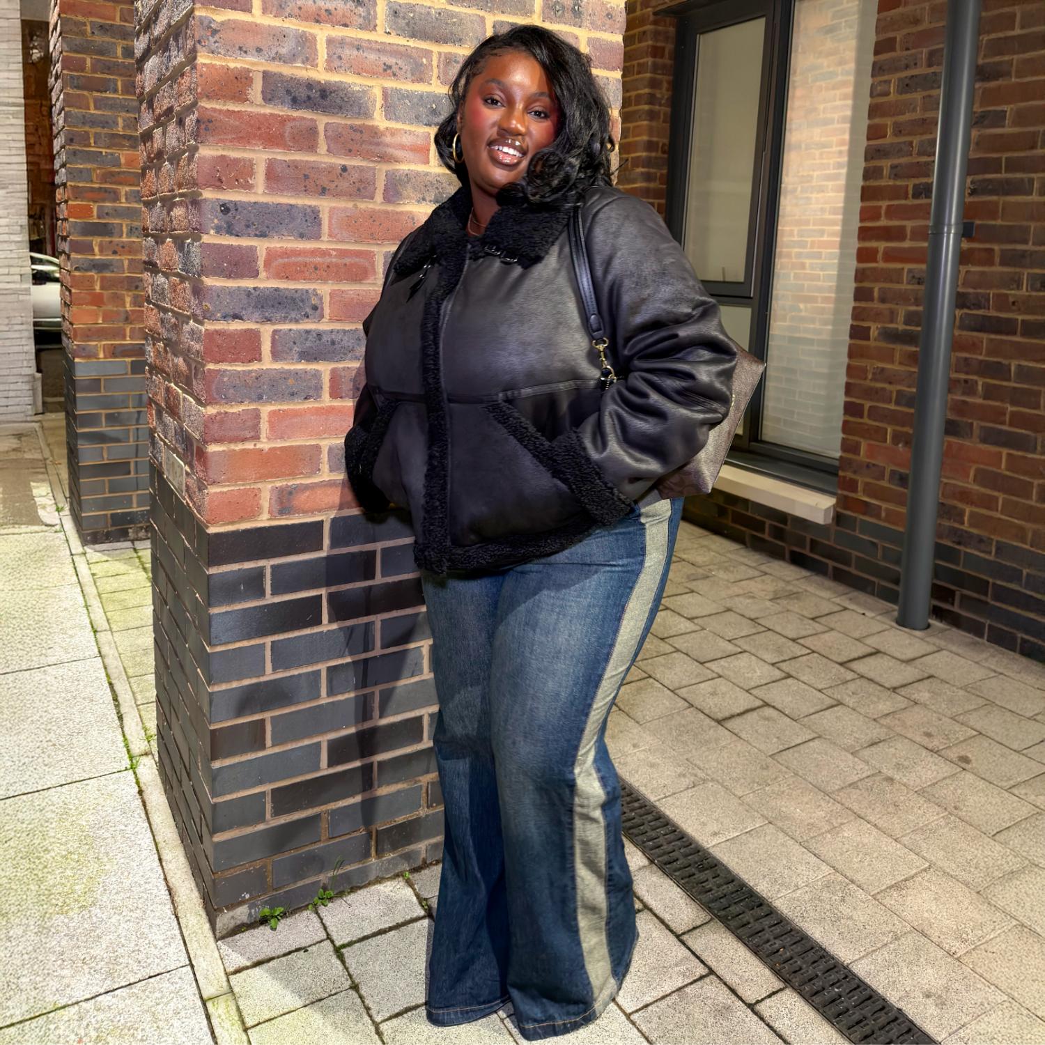 Bessie Aviator Jacket - Black