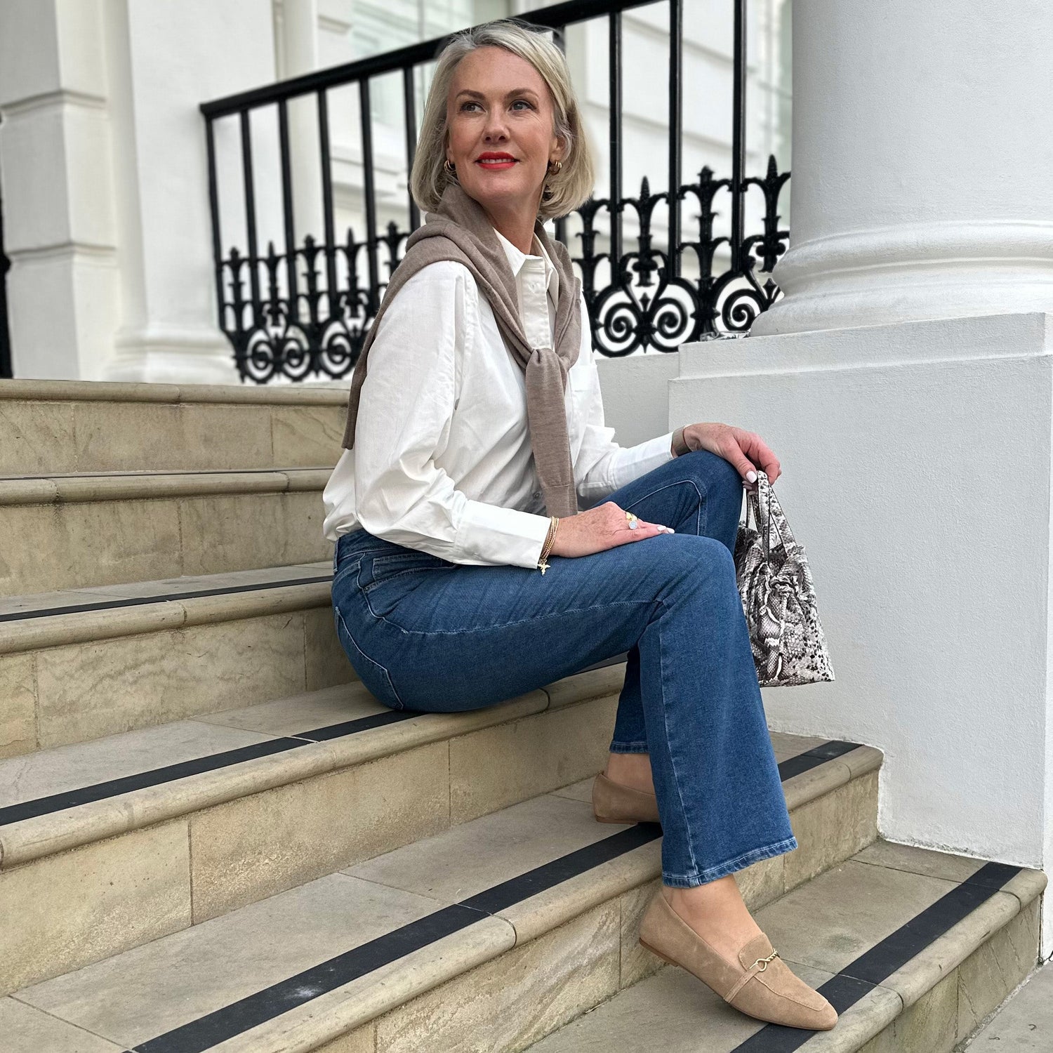 Organic Bootcut Jeans - Atlantic