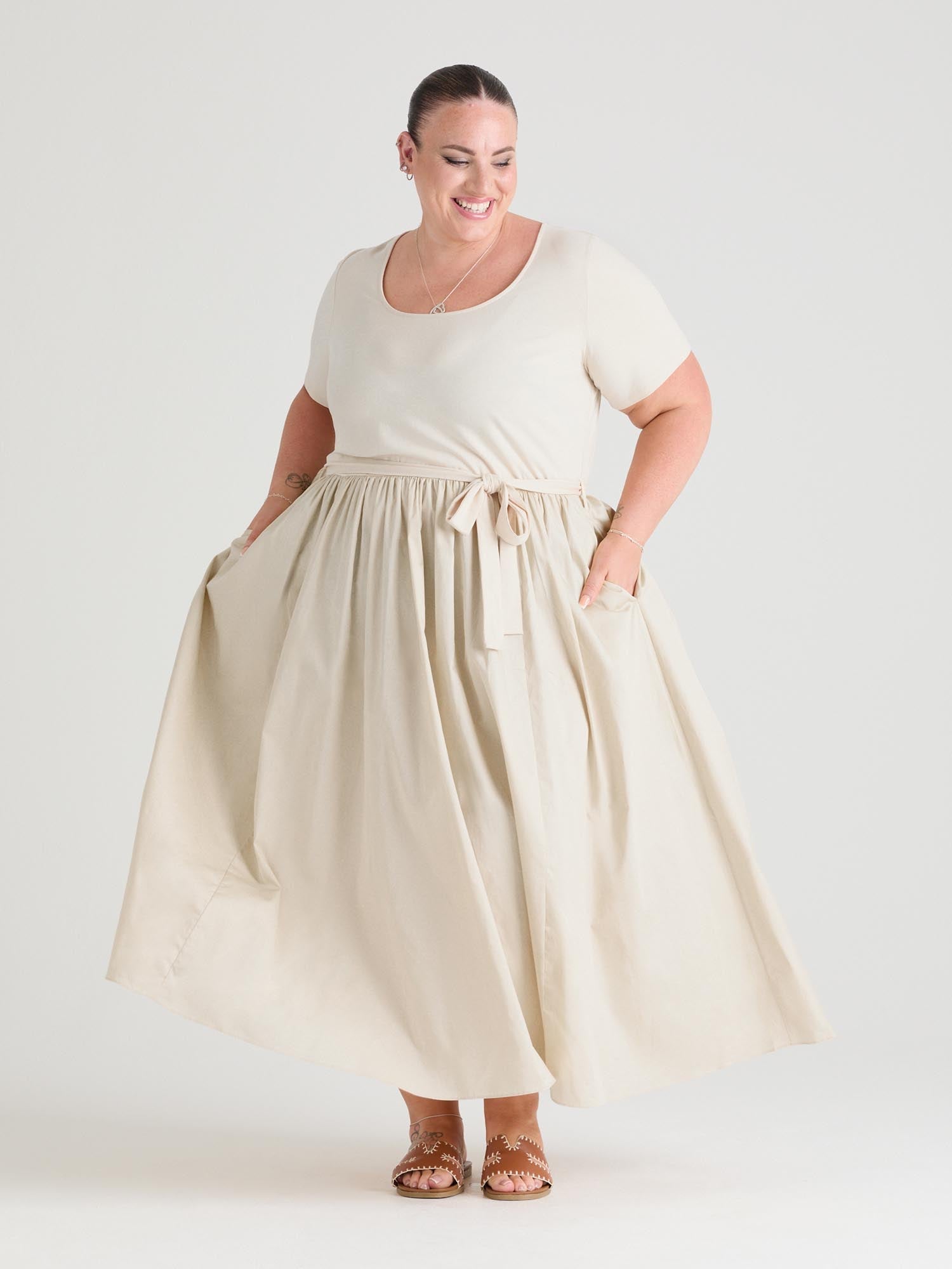 beige dress with tights Midaxi Tee Poplin - Oatmeal - & Clothes In Sizes 4-38 Size:34 (ADD +$20) If you want to colour: navy-velvet-long-sleeve-split-skirt-midi-dress About Us | Blushing