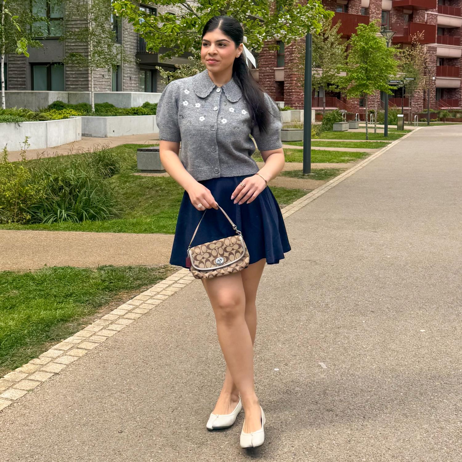 Mini-Flare Skirt - Navy