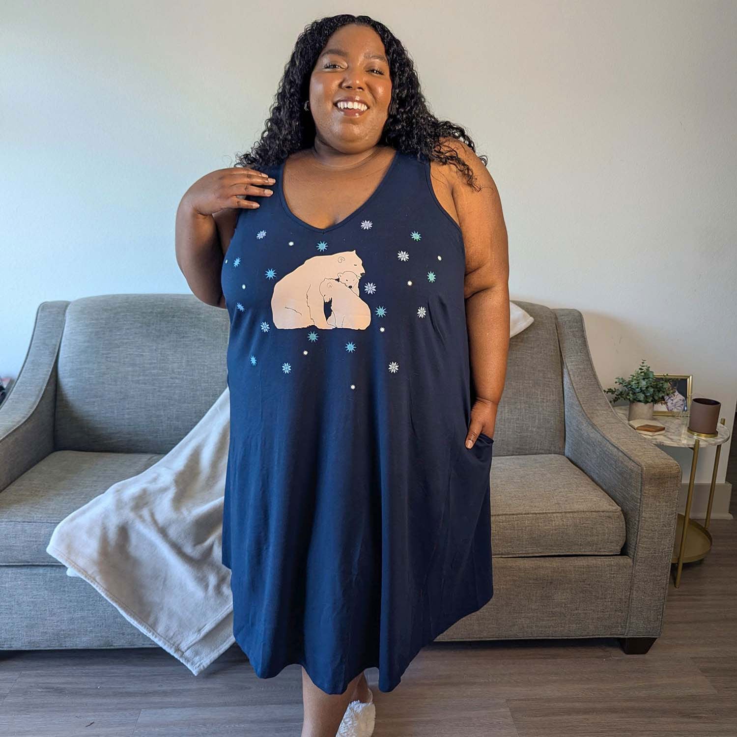 Short Nightdress - Polar Snuggles - Tights & Clothes In Sizes 4-38 - Snag Short Nightdress - Polar Snuggles - Tights & Clothes In Sizes 4-38 - Snag