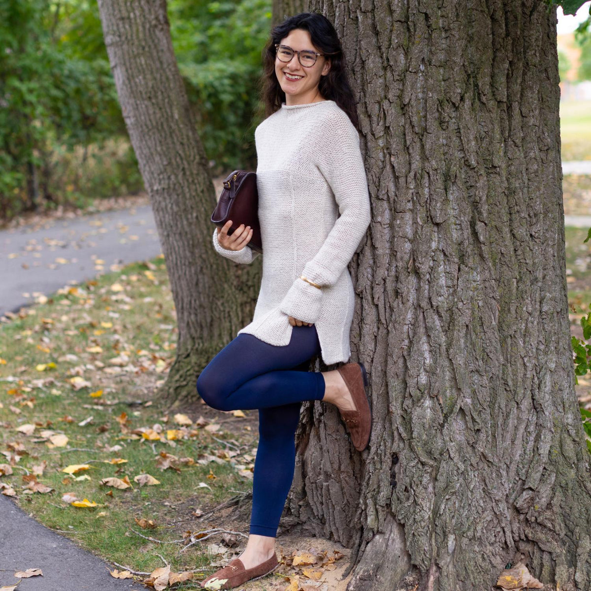 Footless Tights - Navy