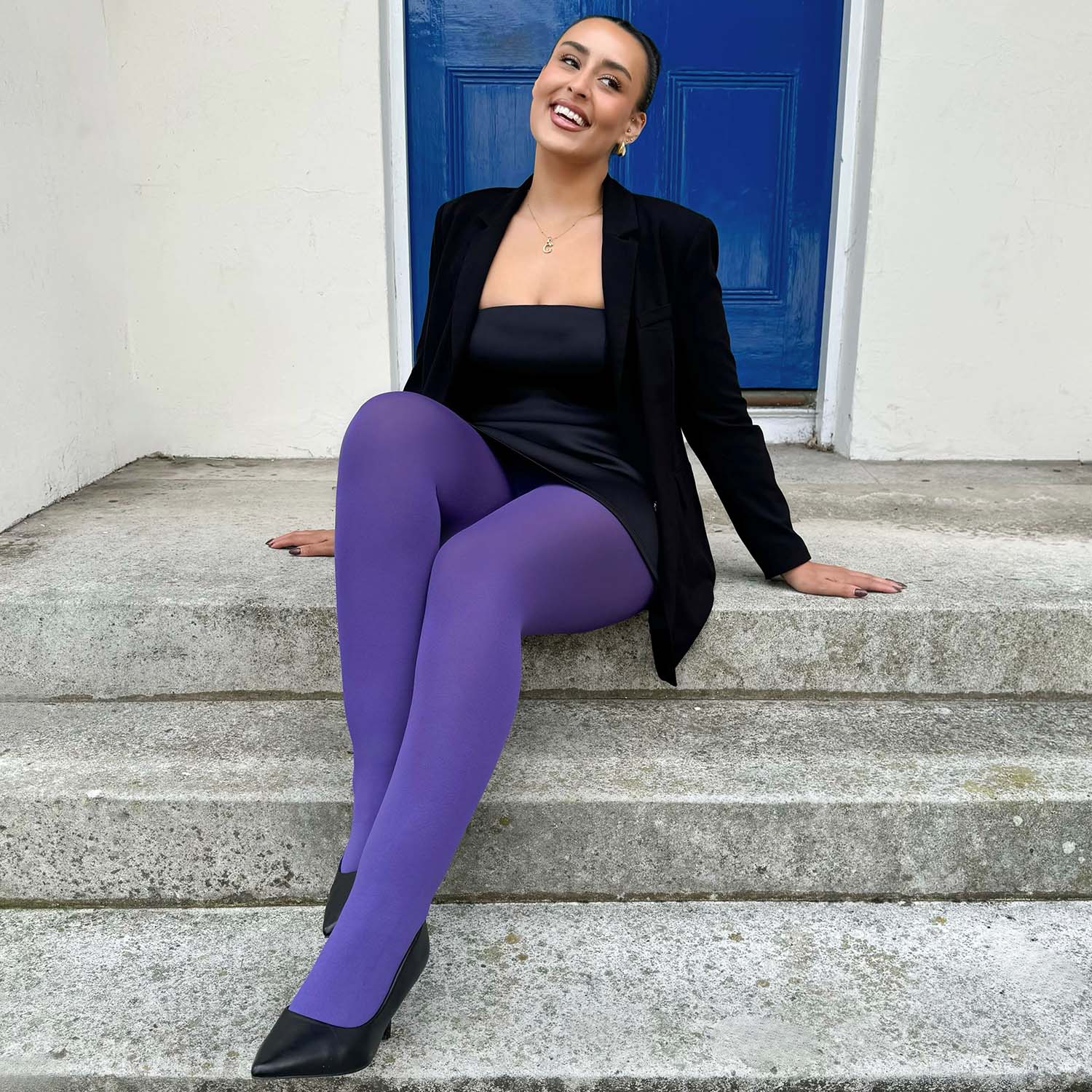 C 120 Denier Tights Iris - Main Image