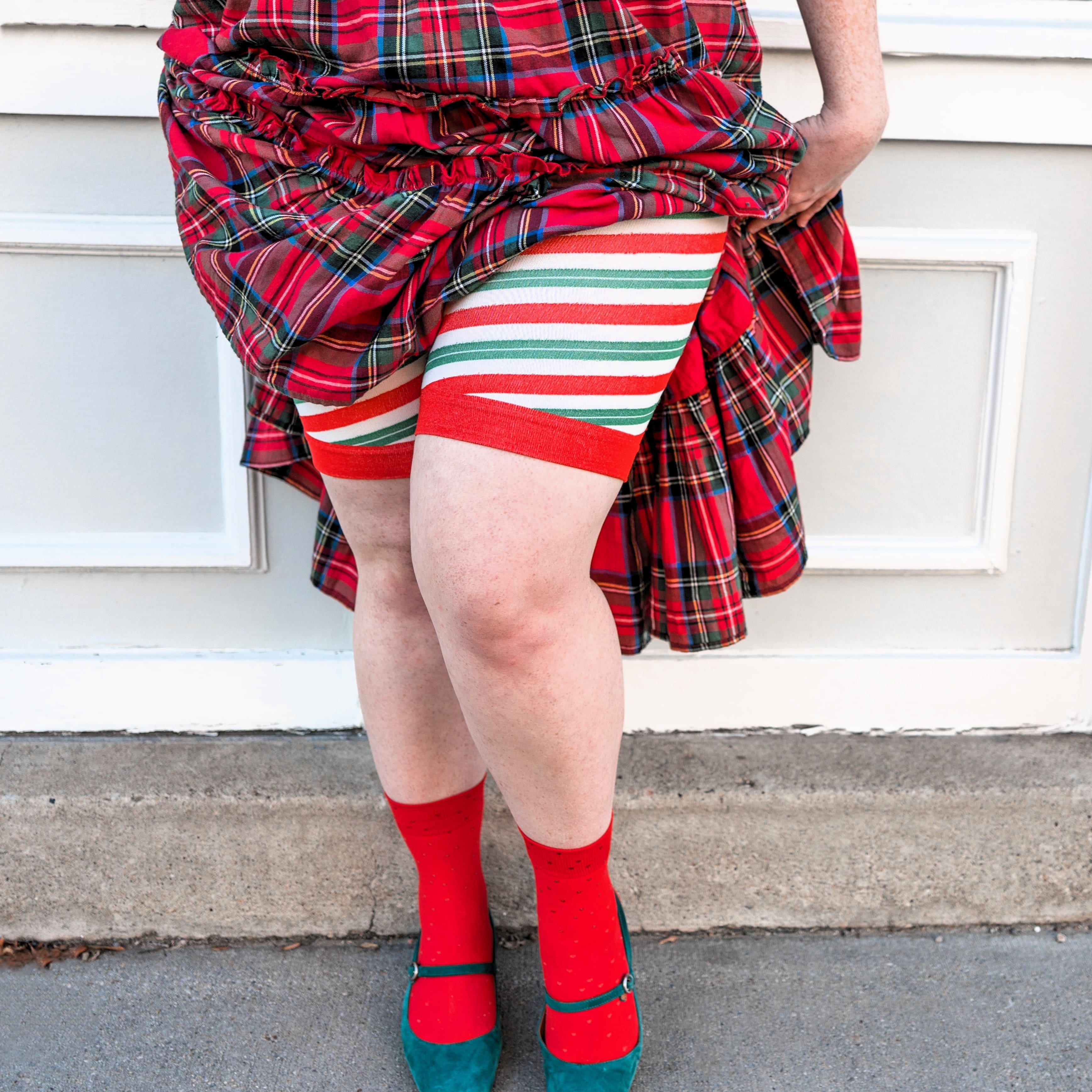 Christmas Stay Chub Rub Shorts Candied