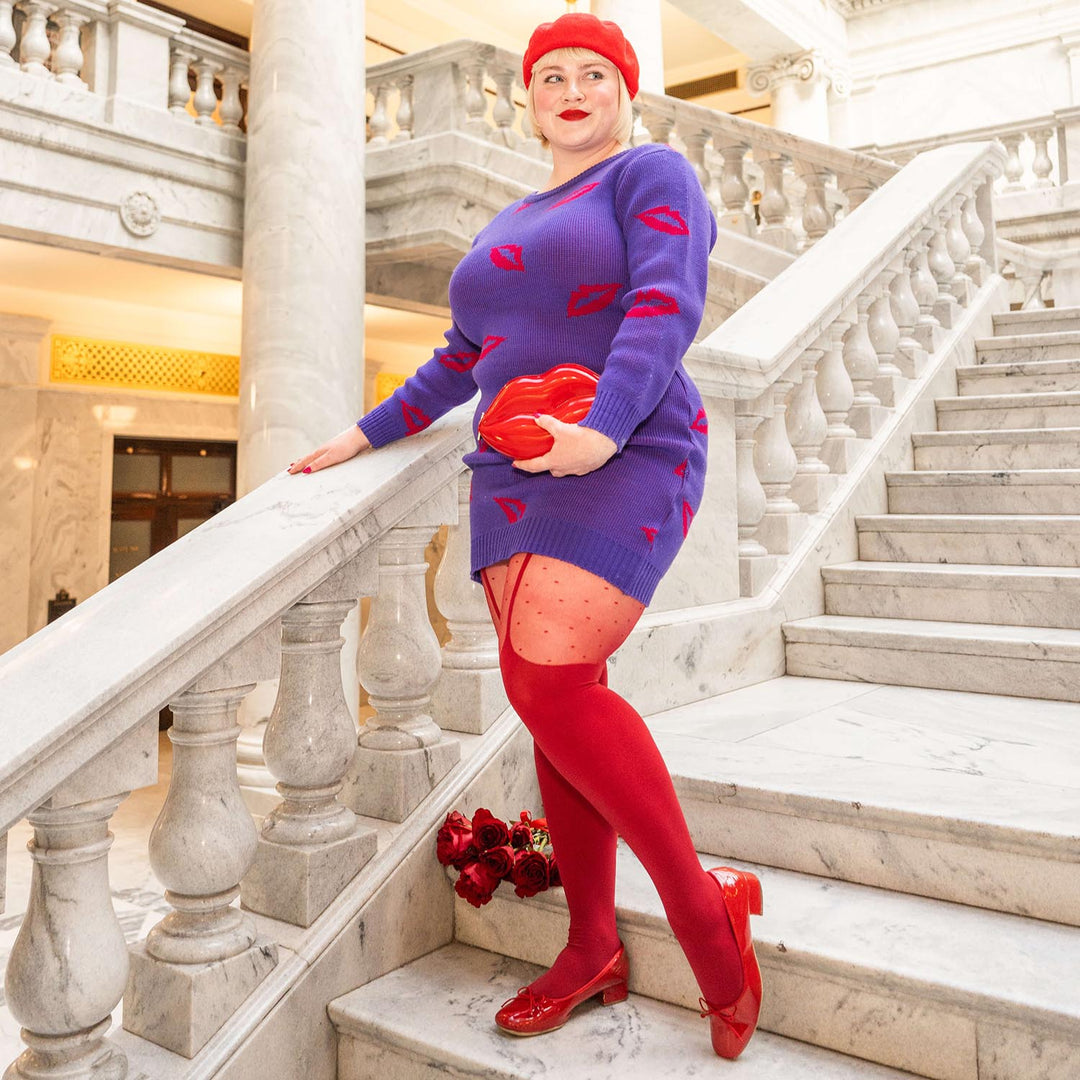 The Polka - Blood Red - Tights & Clothes In Sizes 4-38 - Snag
