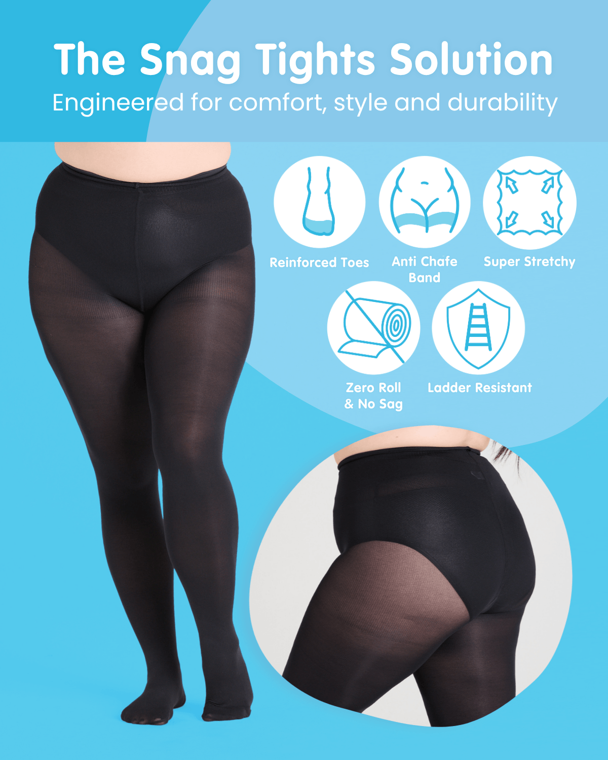 80 Denier Opaque Tights - Navy