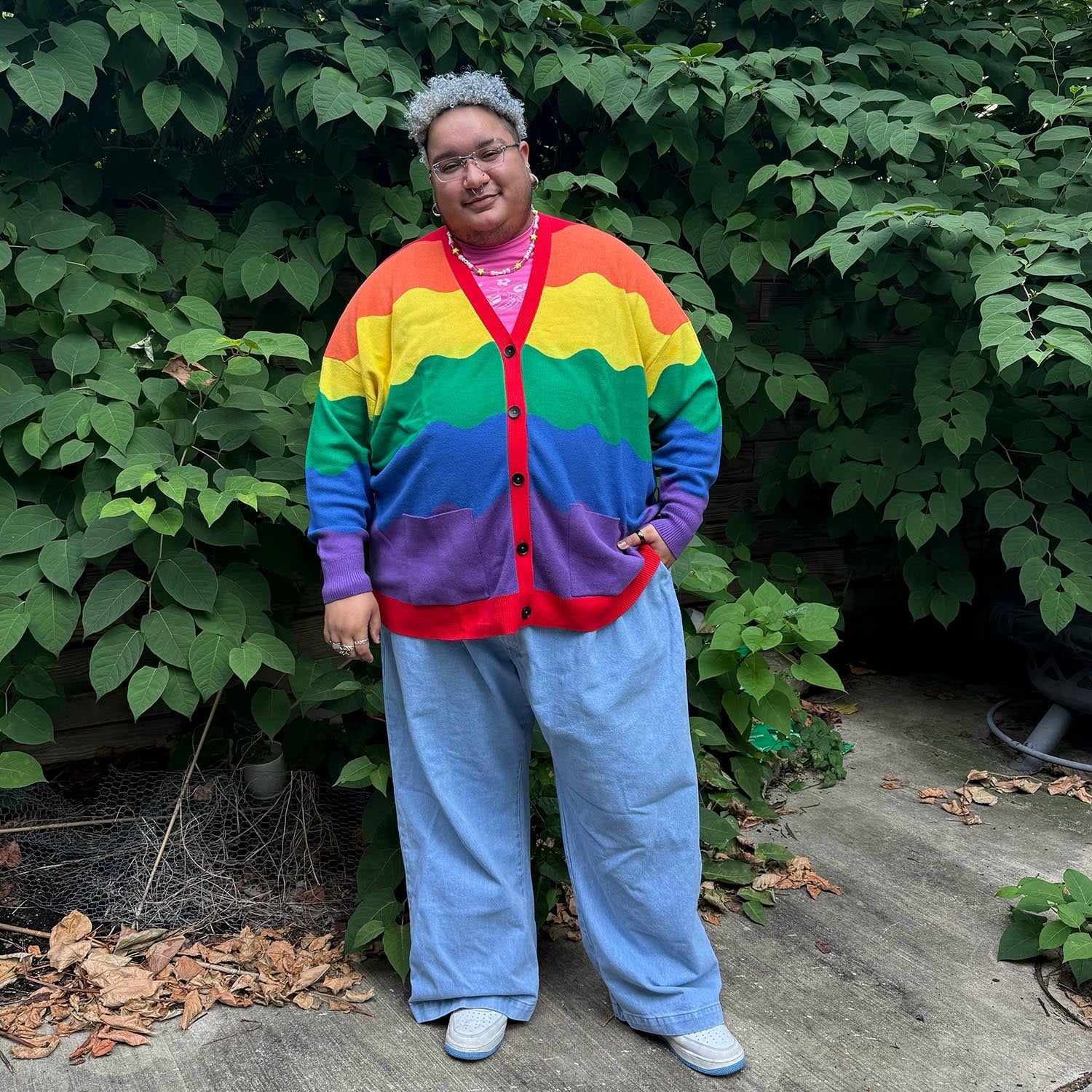 トップス costume national bondage cardigan Rainbeaux Colourful Rainbow Cardigan | Sizes 4-38 | Snag