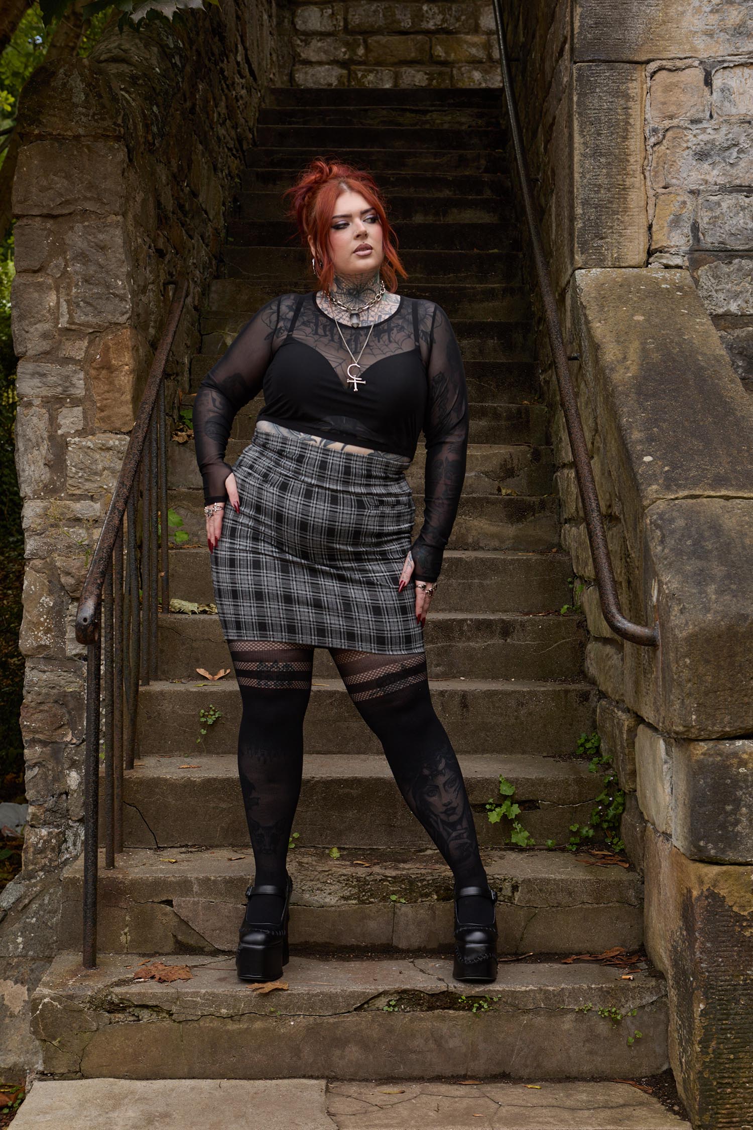 Tights Brown And Red Plaid Skirt Black Grey Plaid Mini Skirt Snag