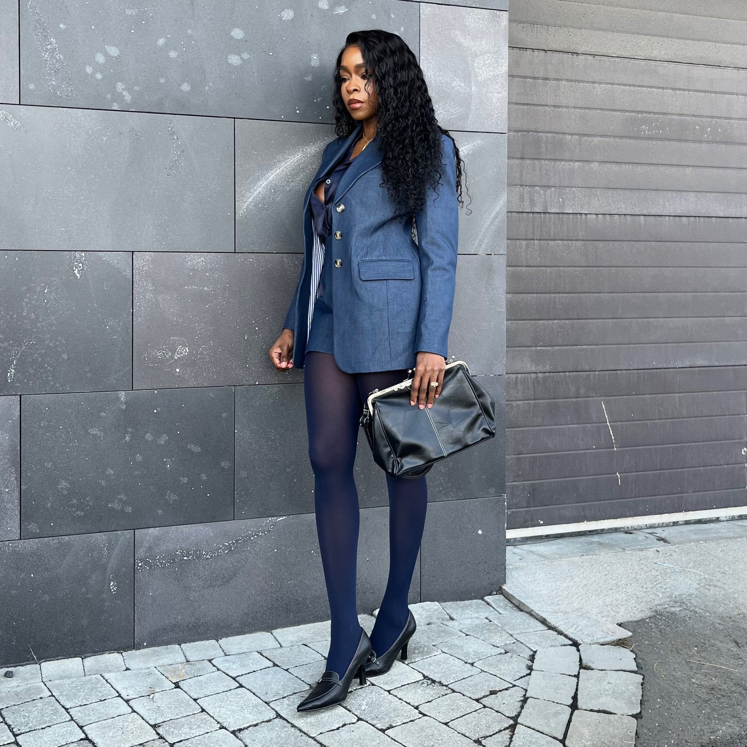 Stay Cool 80 Denier Tights - Navy