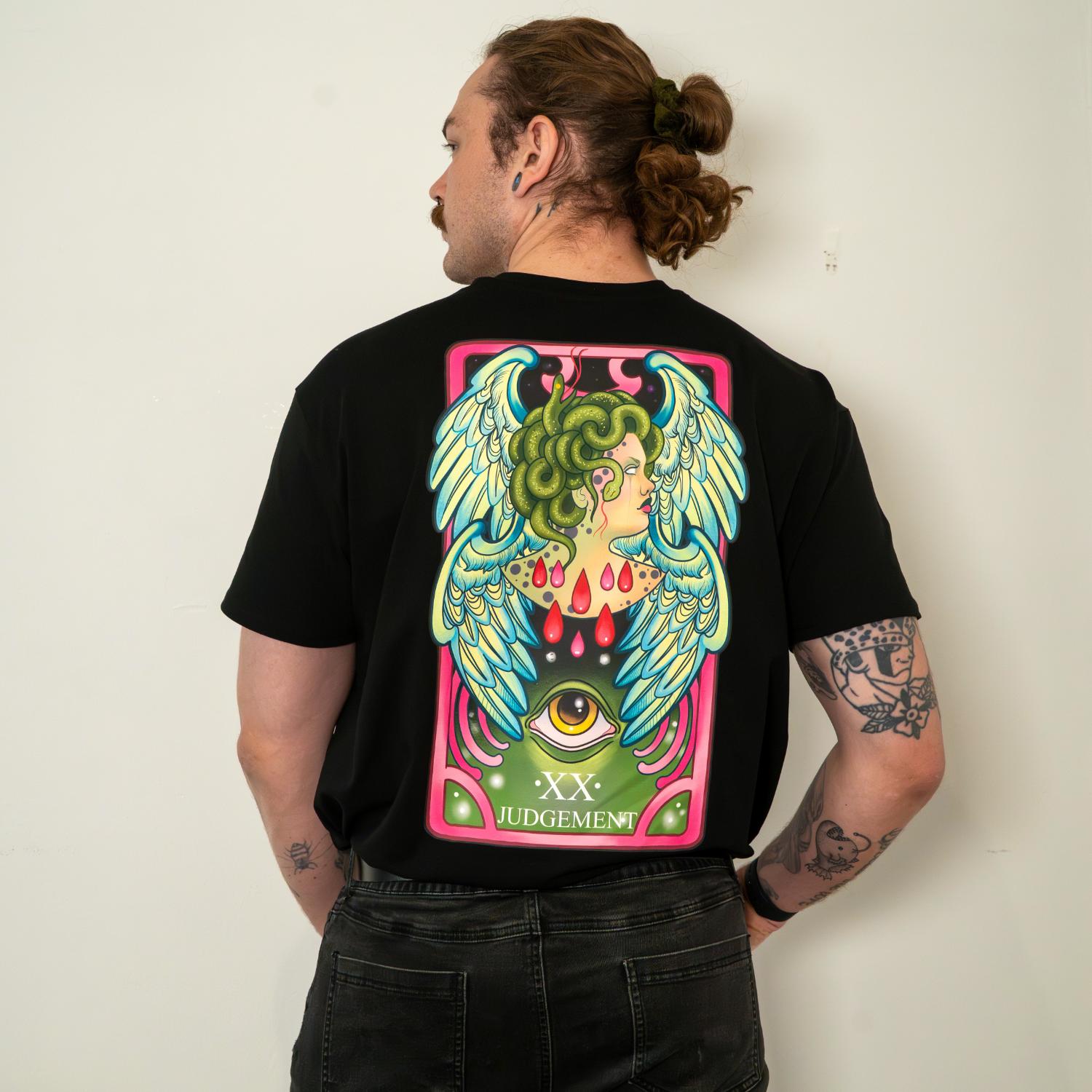 Judgement Unisex T-shirt | Black Back Print T-Shirt – Snag