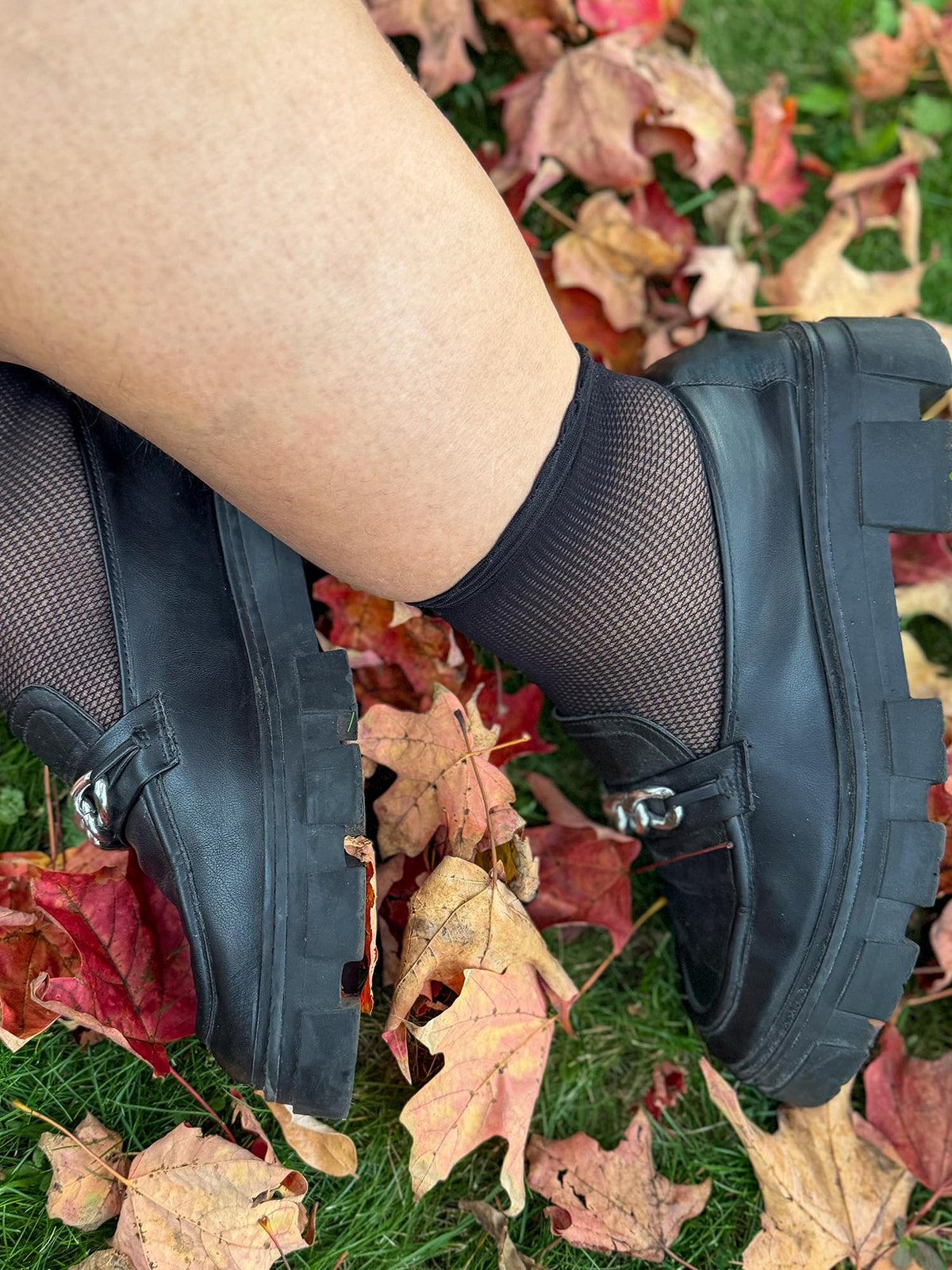 Fishnet Ankle Socks - Black