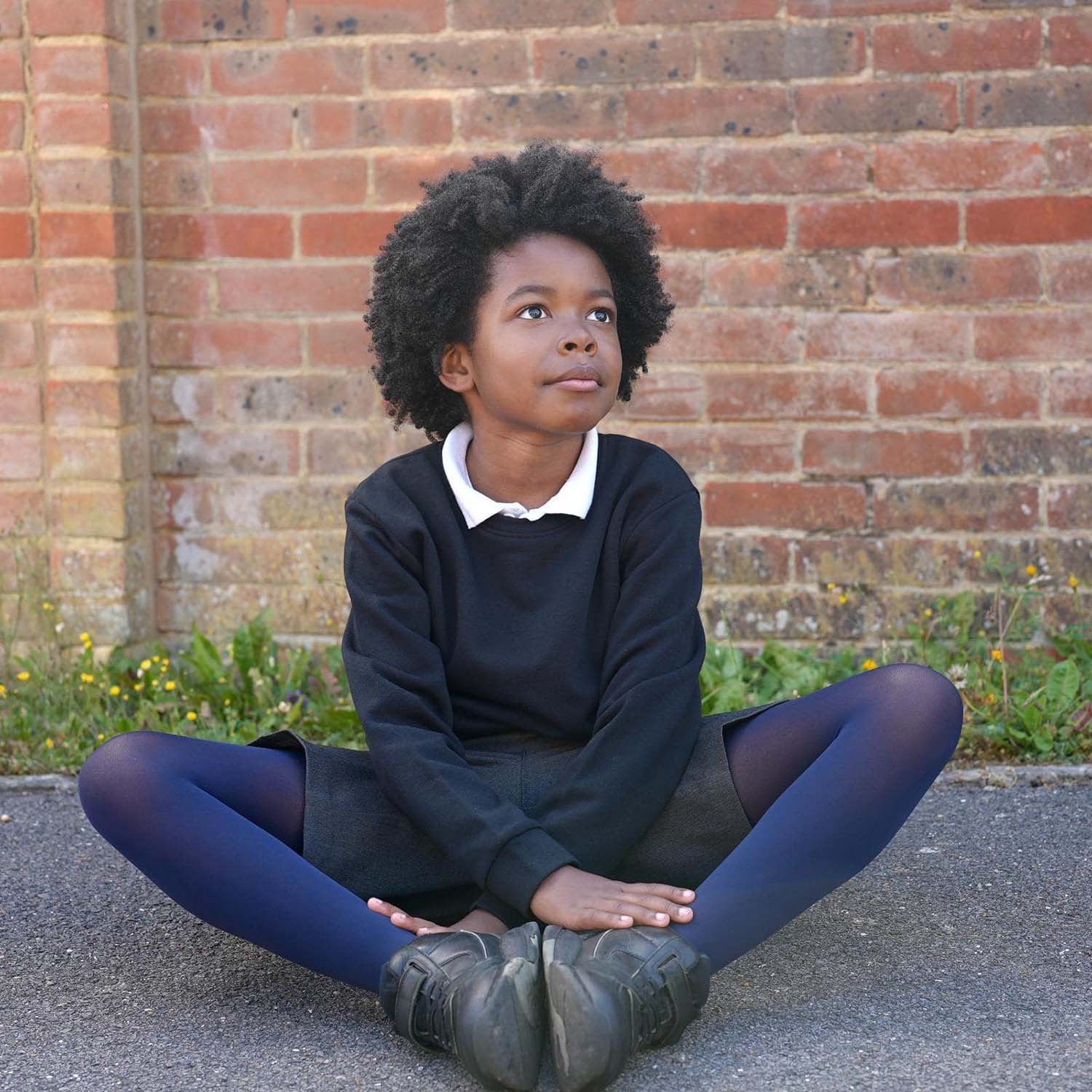 School Tights Navy Kids Tights Snag - Main Image