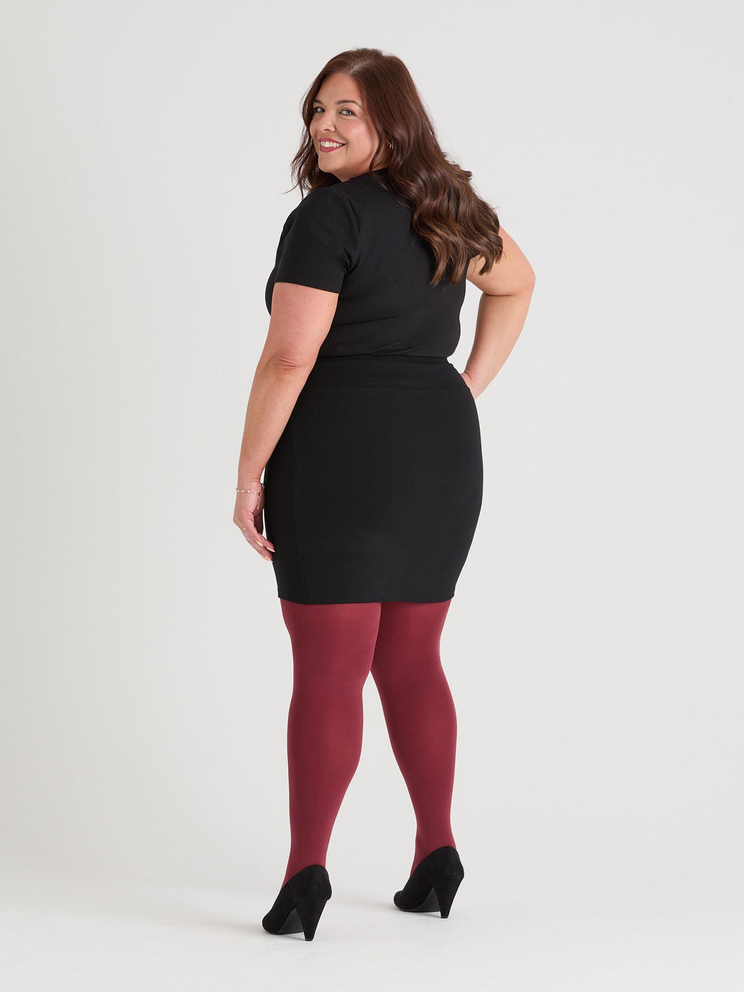 Mini Pencil Skirt - Black (V2) - Tights & Clothes In Sizes 4-38 - Snag