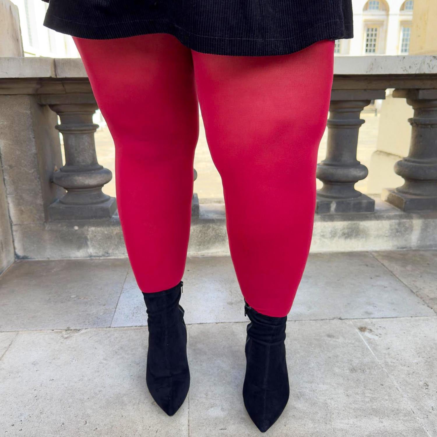 Bold Blood Red Tights - 80 Denier Castor Oil Tights – Snag