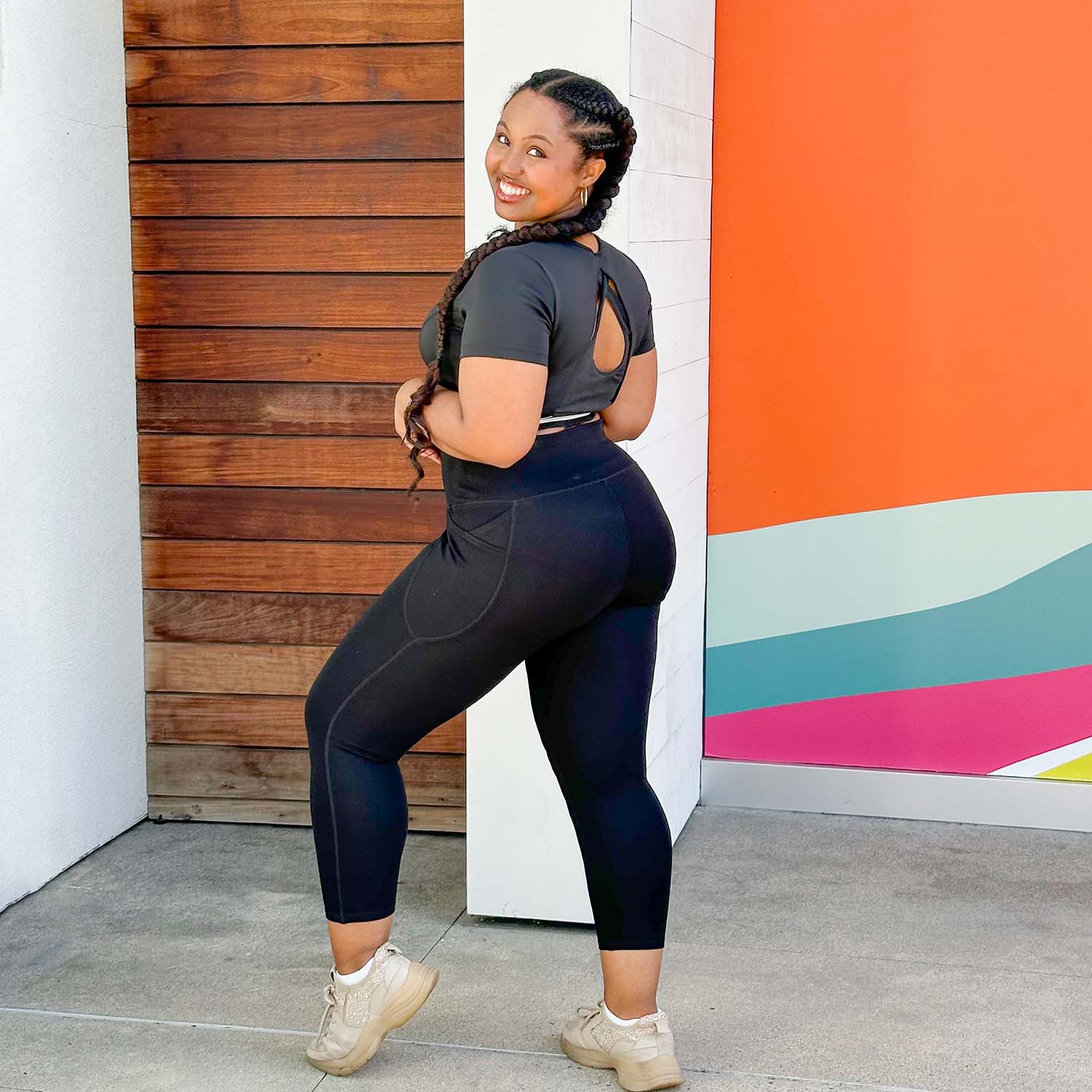 Squat-Proof Leggings in Black High-Quality Opaque Snag