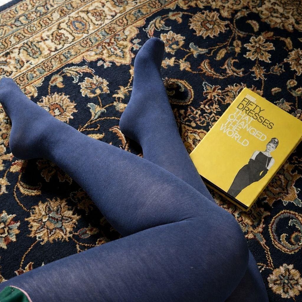 Merino Wool Tights - Royal Navy