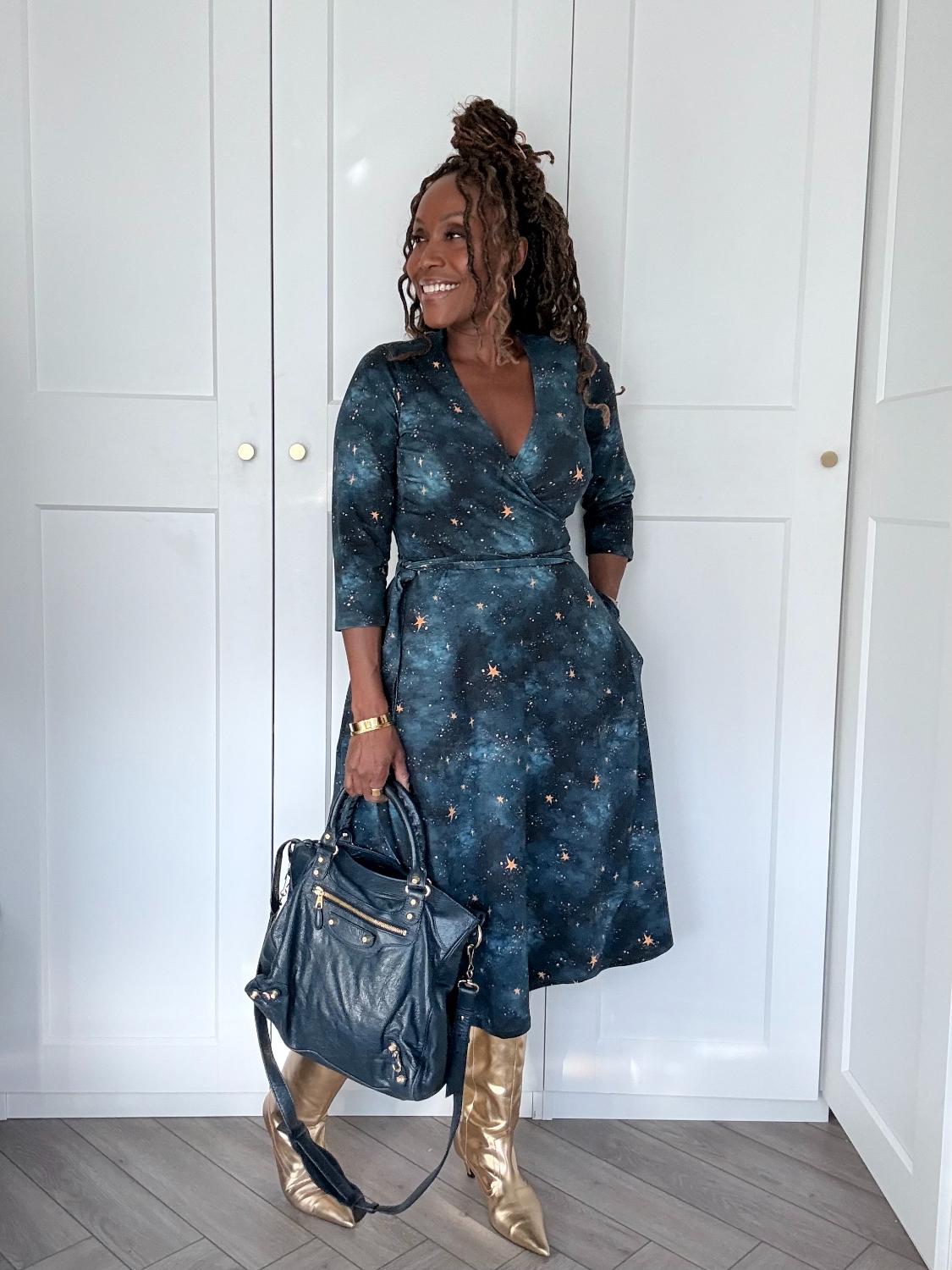blue green dress Robe Steph - Bleue & Verte main image 1