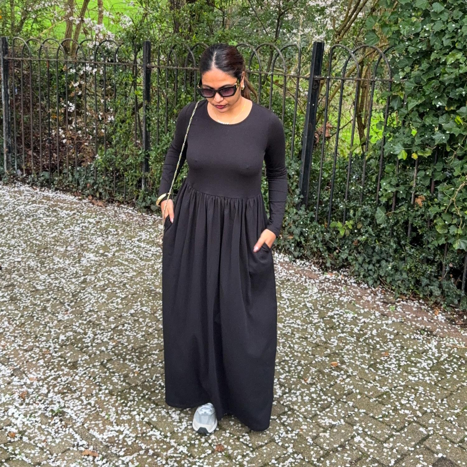 Black Long Sleeve Maxi Dress