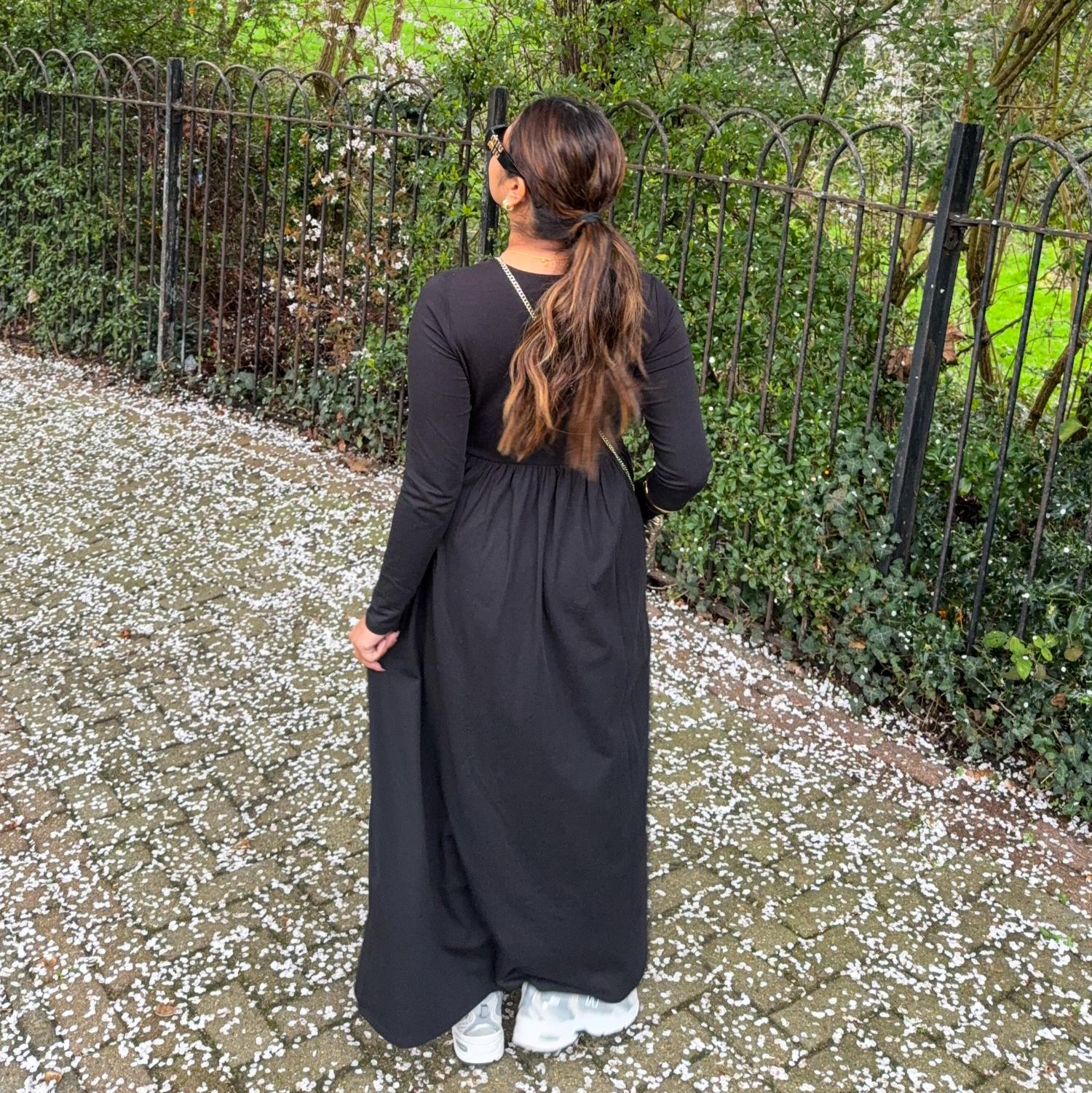 Black Long Sleeve Maxi Dress