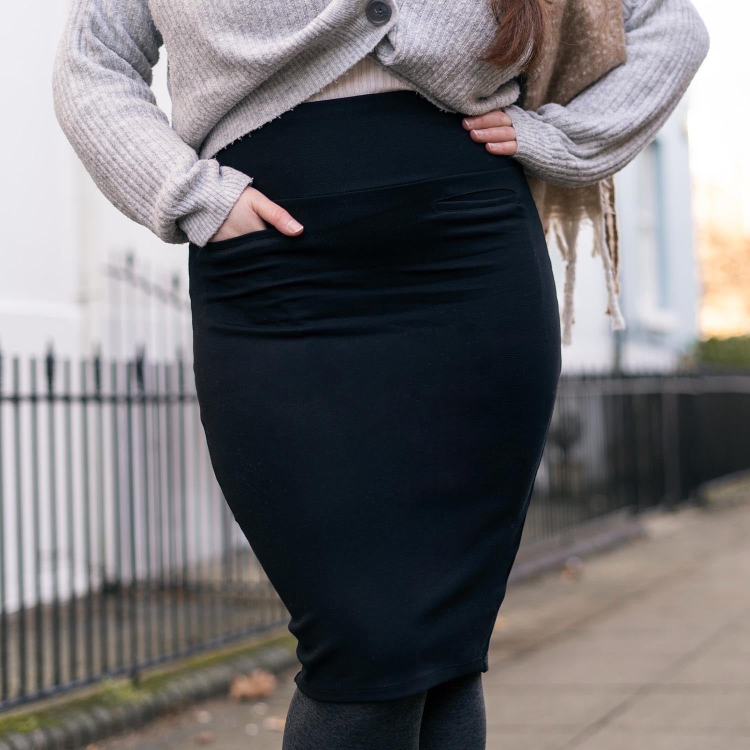 Pencil Skirt Black (V2) Tights Clothes In Sizes 4-38 Snag