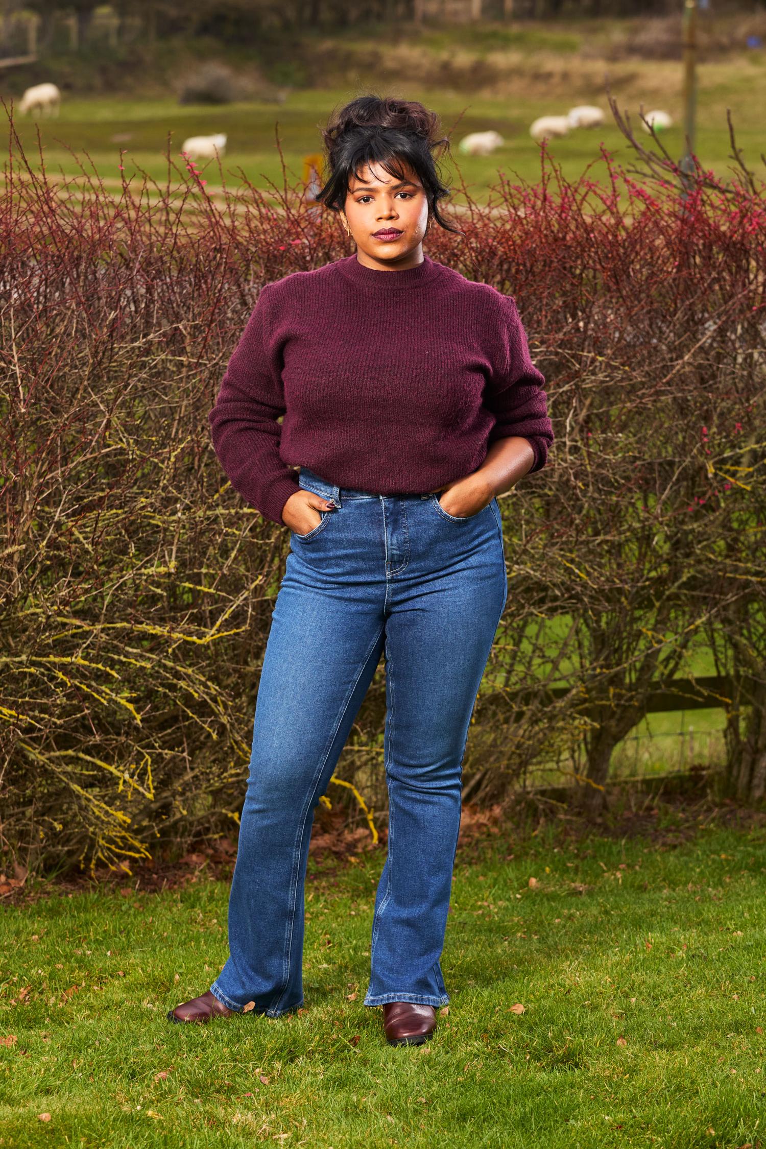 Organic Bootcut Jeans - Atlantic