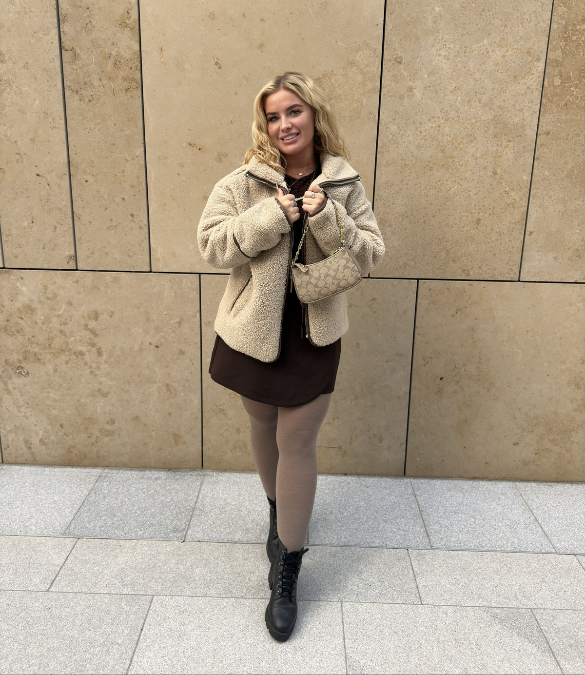 Merino Wool Tights - Sand Dollar